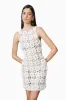 Elise Crochet Mini Dress in White sold by Elliatt