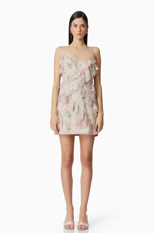 Monica Party Mini Dress in Floral sold by Elliatt