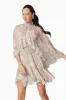 Monica Cape Mini Dress in Floral sold by Elliatt