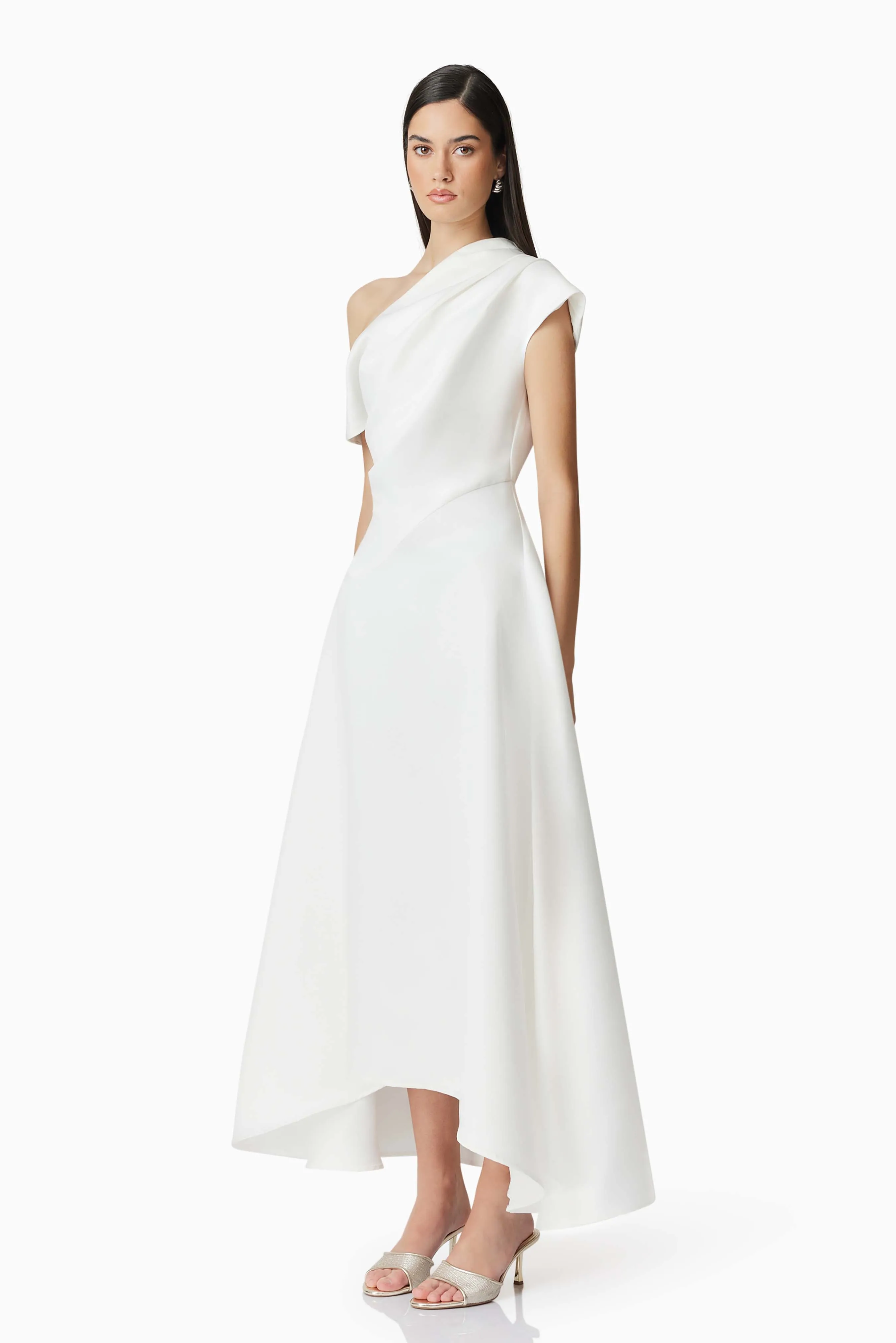 Marissa One Shoulder Gown in White sold by Elliatt product image thumbnail 2