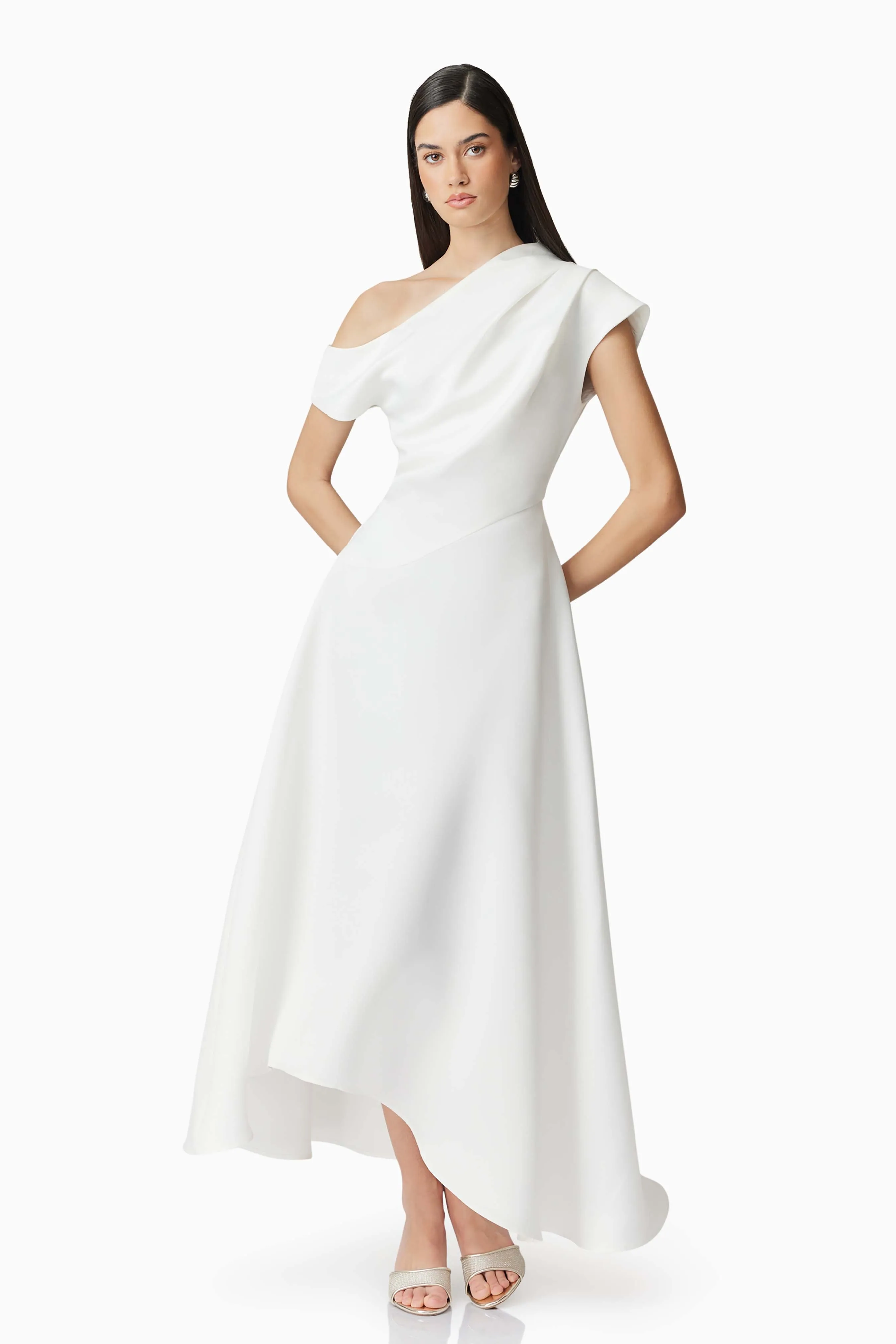 Marissa One Shoulder Gown in White sold by Elliatt product image thumbnail 3