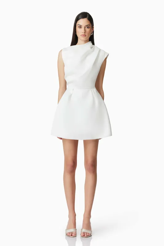 Marissa Mini Dress in White sold by Elliatt
