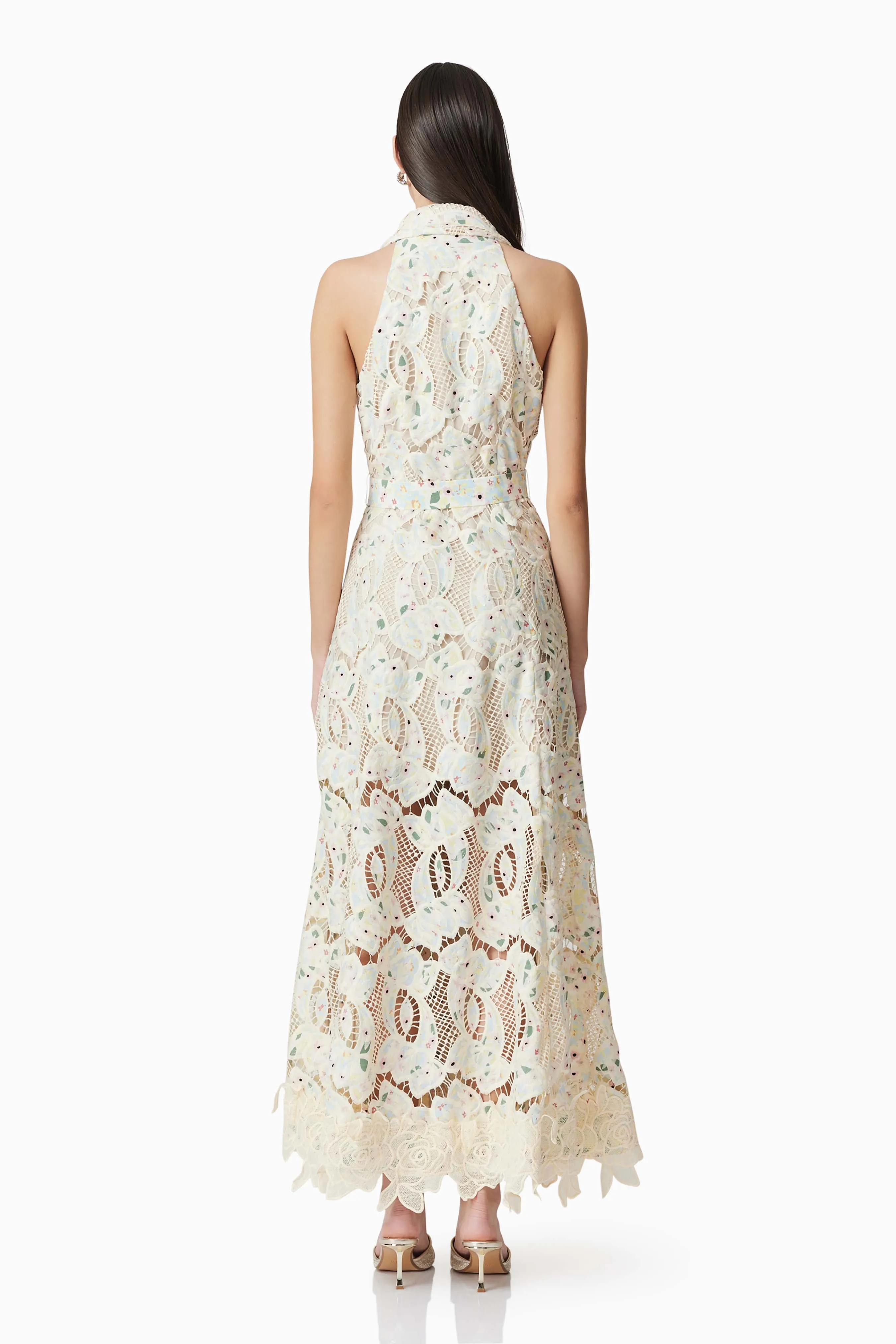 Kyla Floral Maxi Dress in White sold by Elliatt product image thumbnail 4