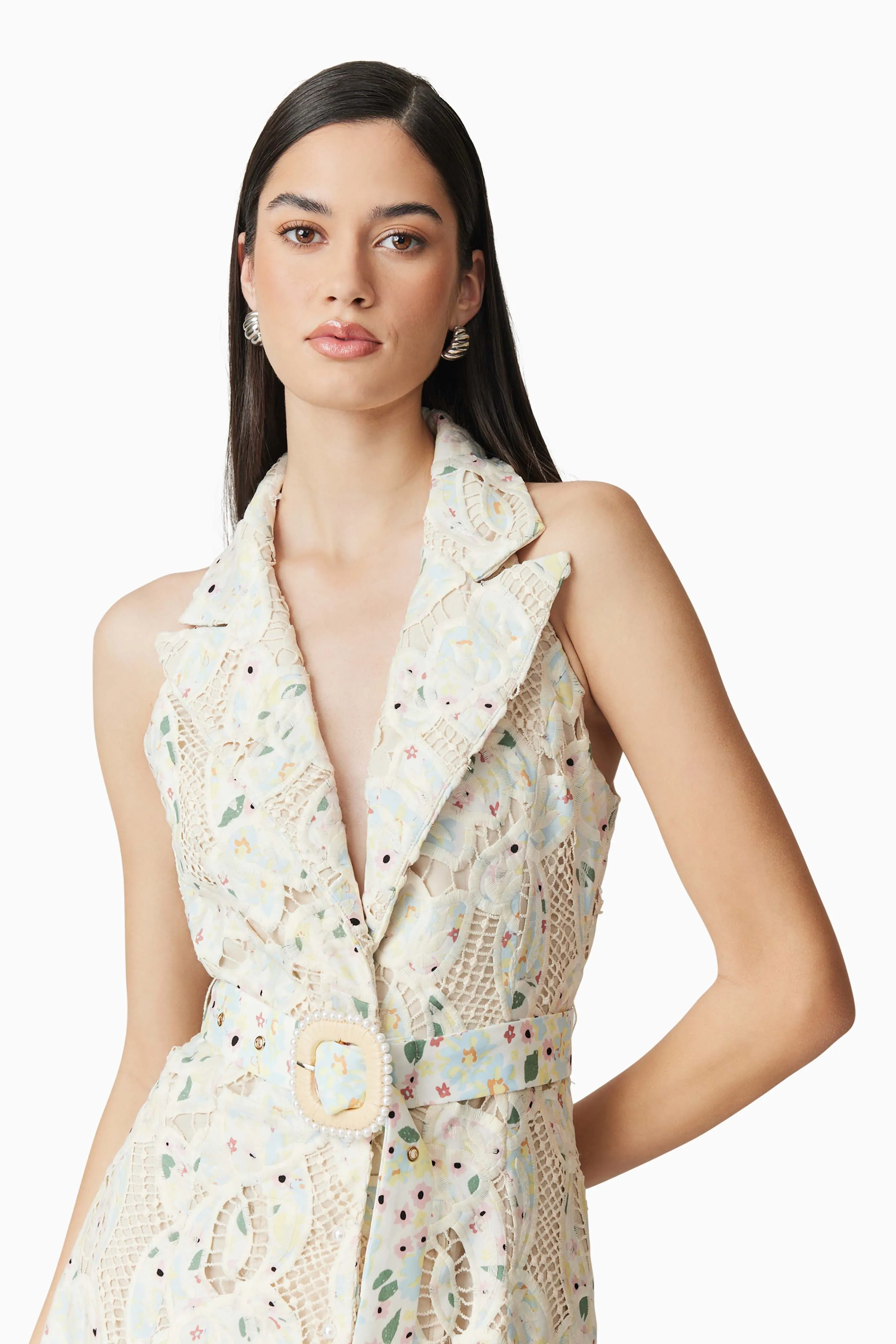 Kyla Floral Maxi Dress in White sold by Elliatt product image thumbnail 5