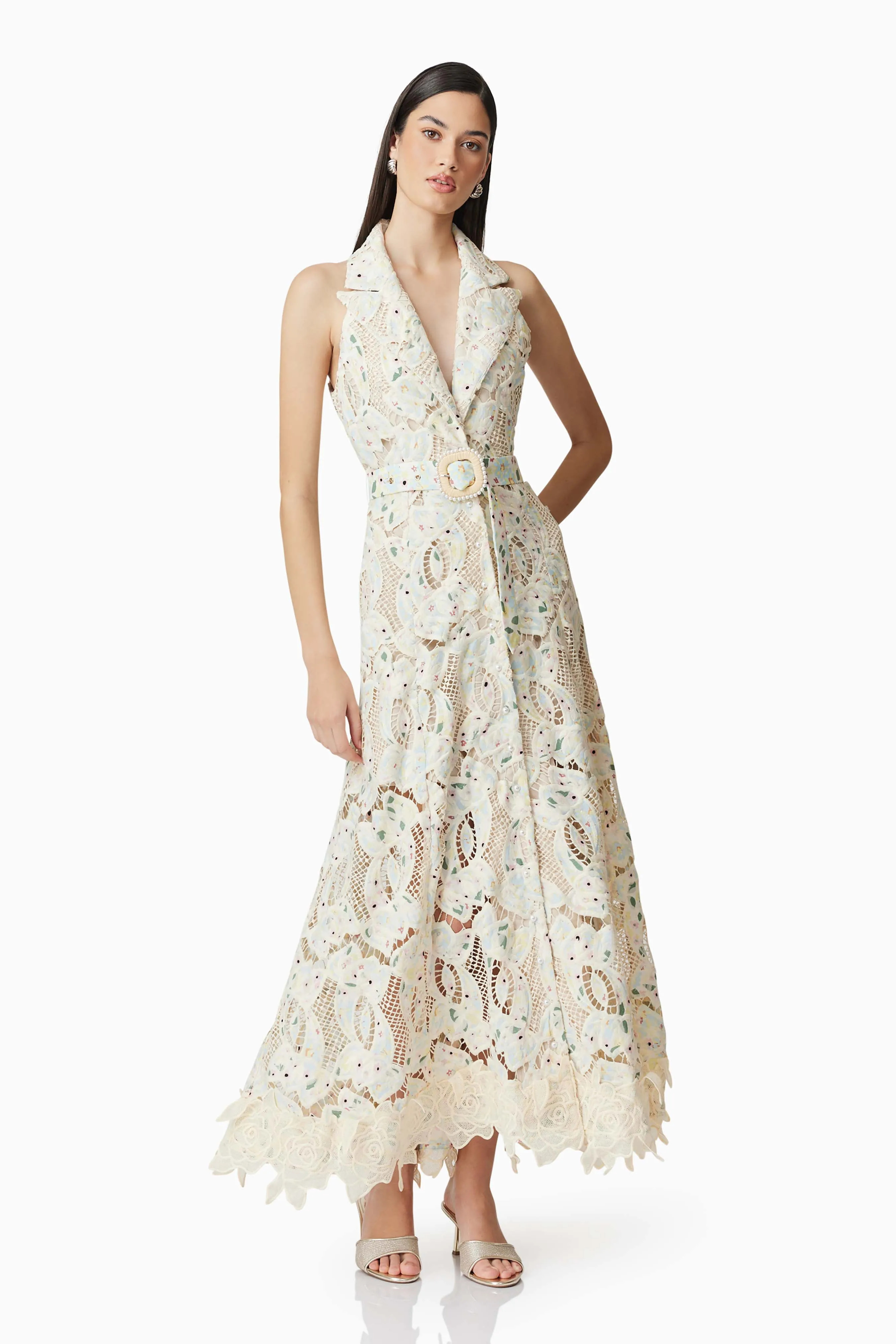 Kyla Floral Maxi Dress in White sold by Elliatt product image thumbnail 3