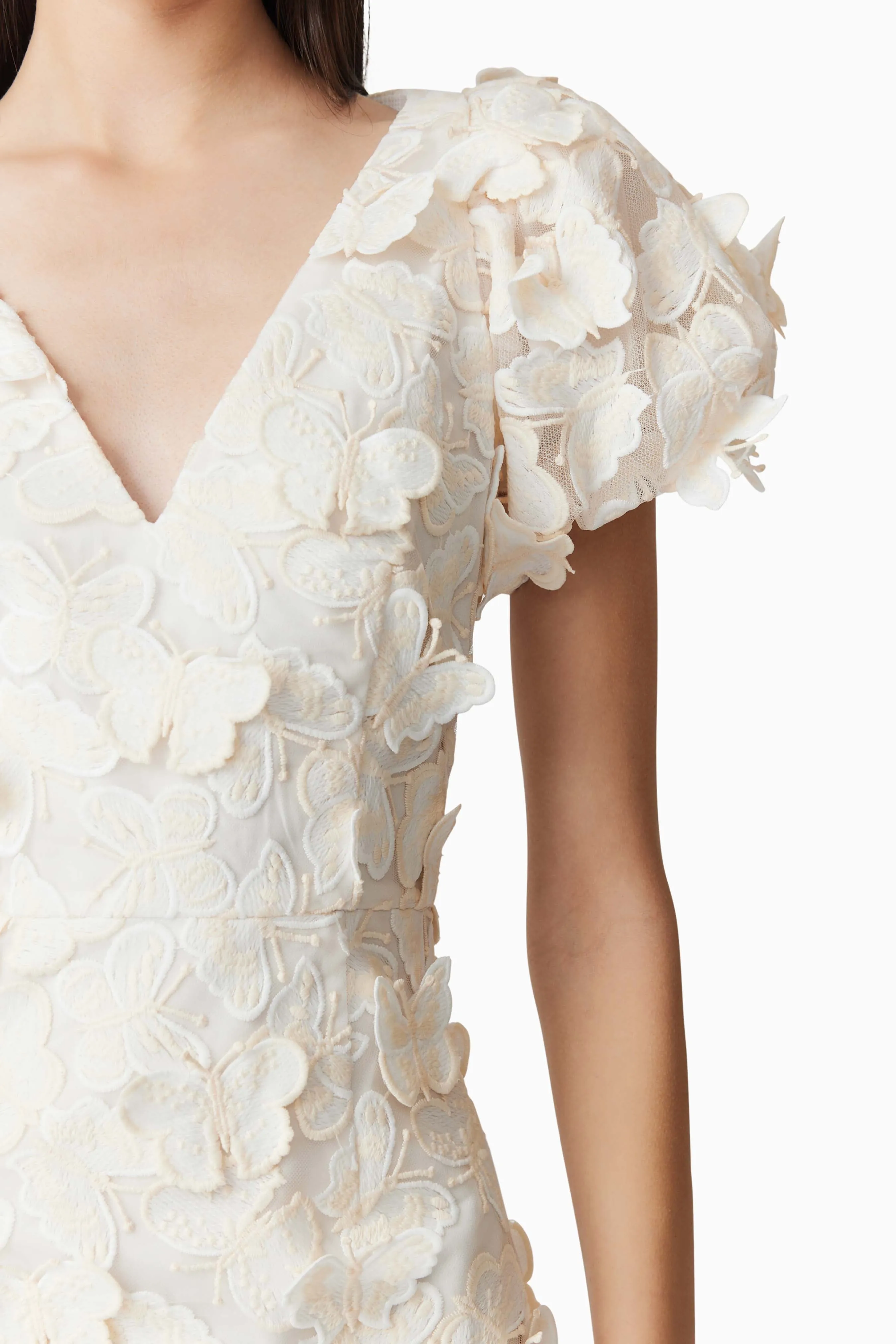 Scarlett Butterfly Mini Dress in White sold by Elliatt product image thumbnail 5