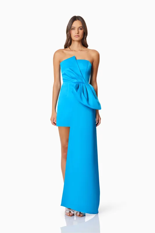 Alice Bow Mini Dress in Blue sold by Elliatt