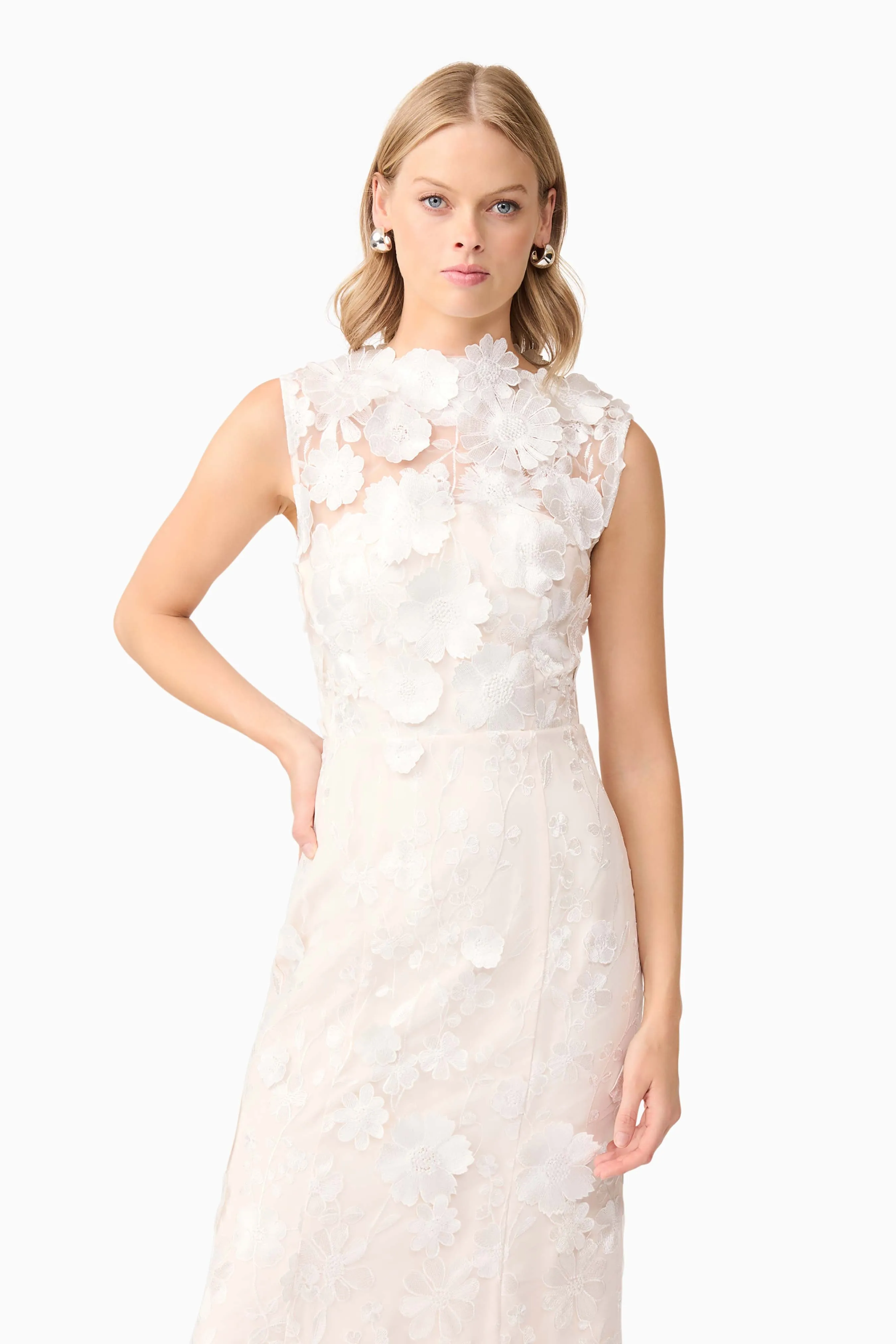 Yvette 3D Gown in White sold by Elliatt product image thumbnail 5