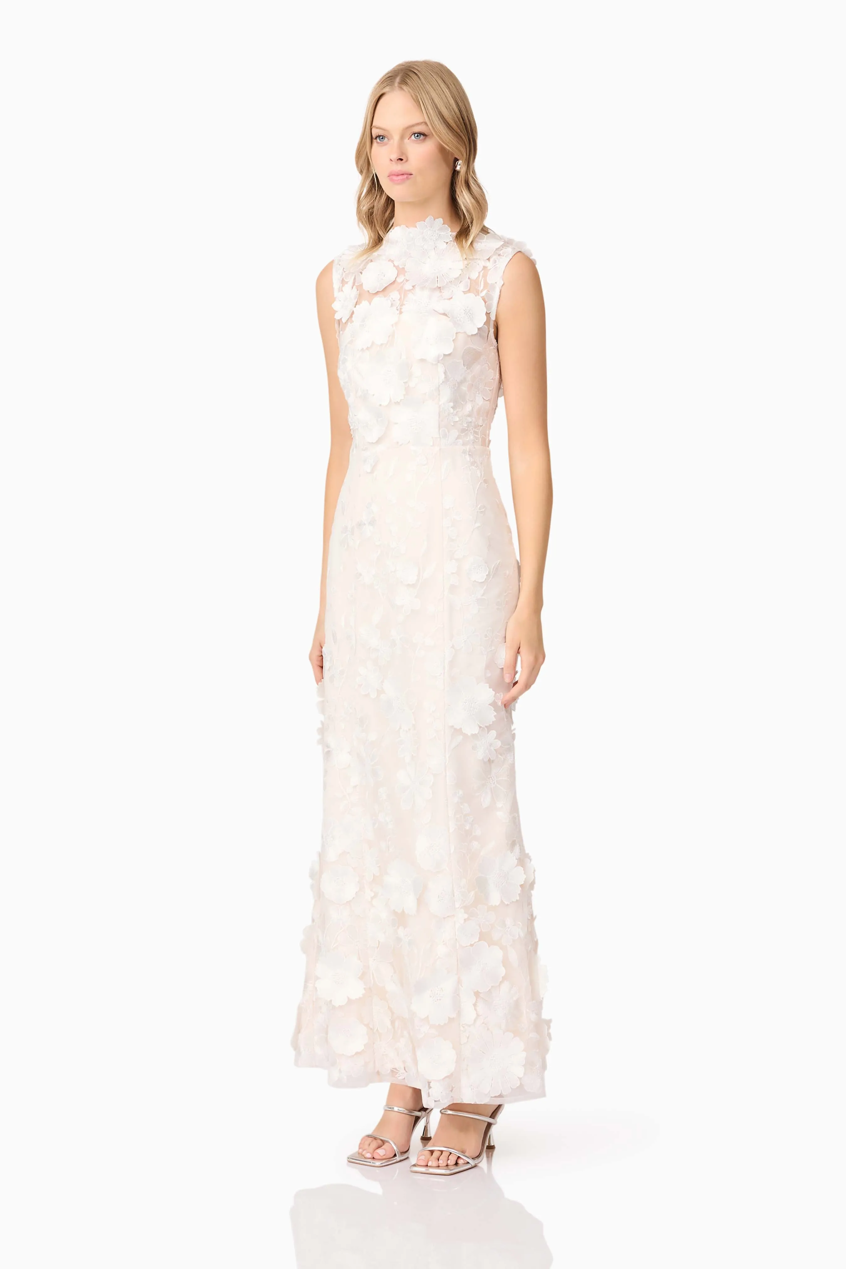 Yvette 3D Gown in White sold by Elliatt product image thumbnail 2