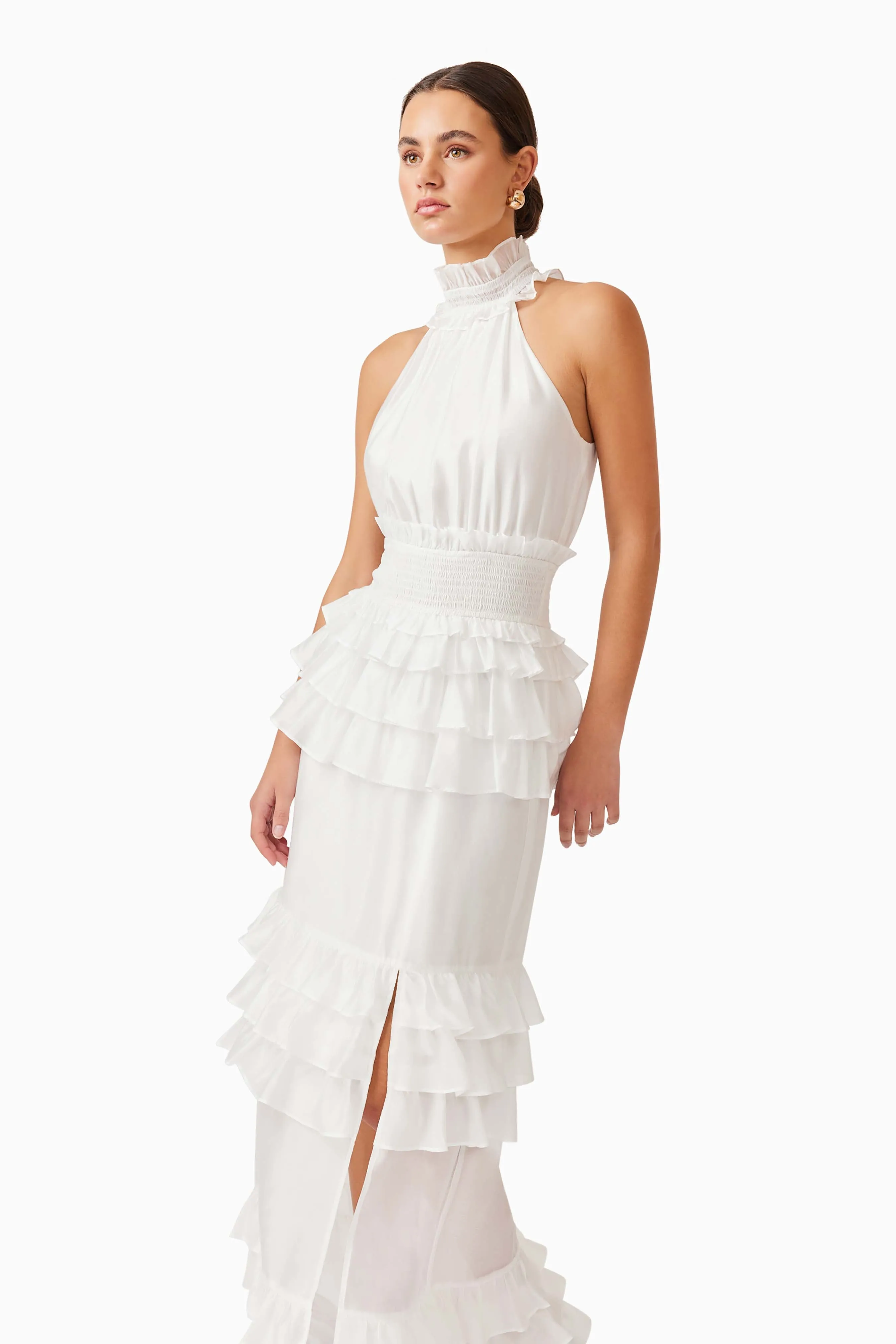 Kalani Halter Maxi Dress in White sold by Elliatt product image thumbnail 2