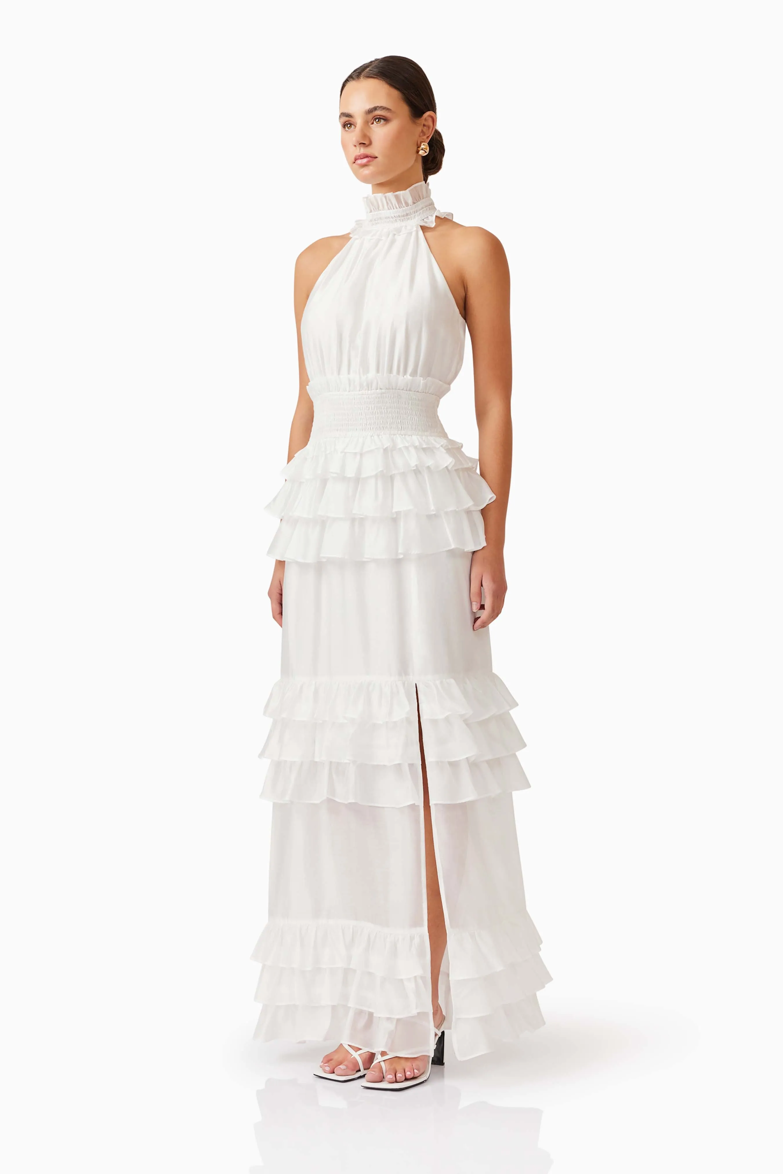 Kalani Halter Maxi Dress in White sold by Elliatt product image thumbnail 3