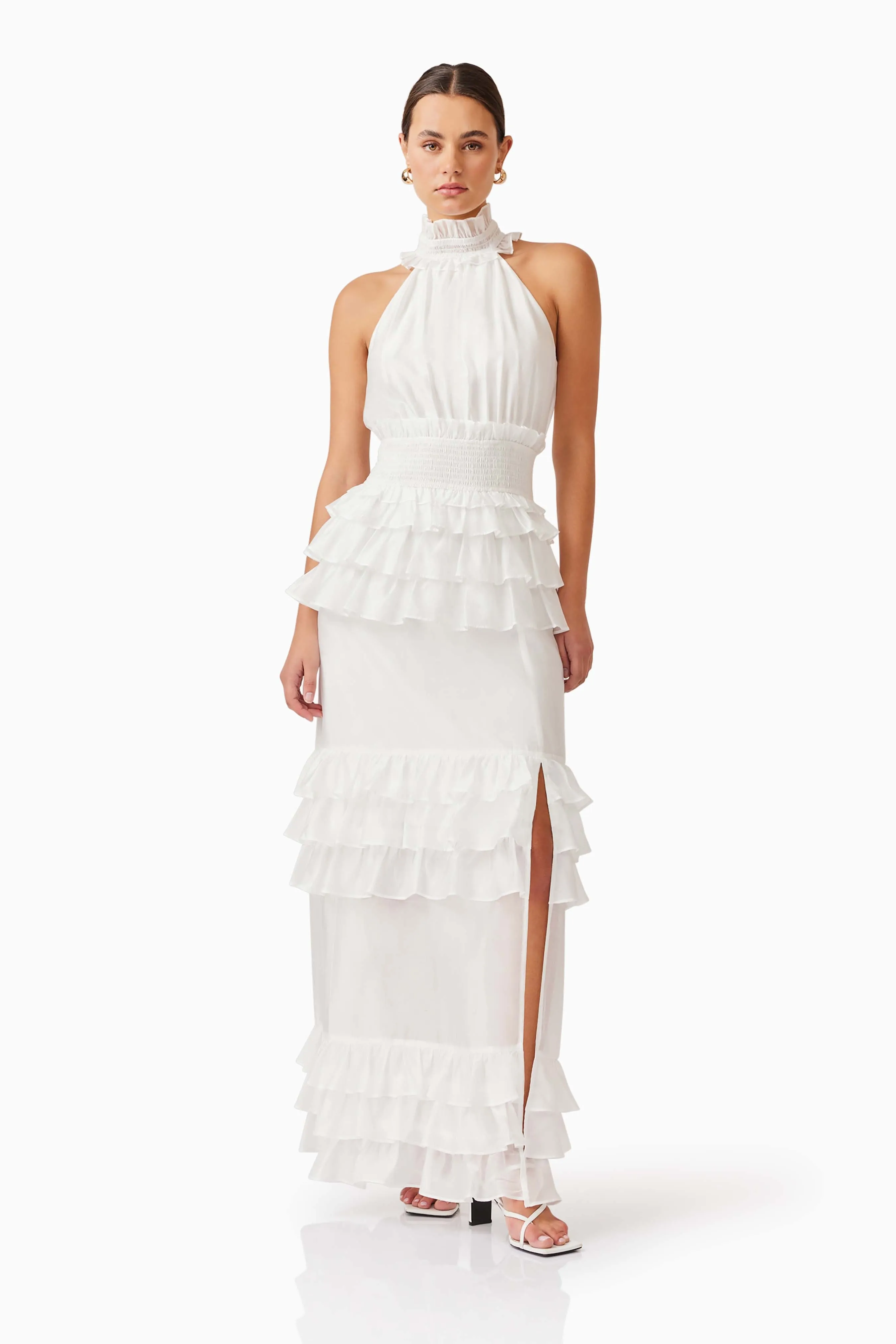 Kalani Halter Maxi Dress in White sold by Elliatt product image thumbnail 4