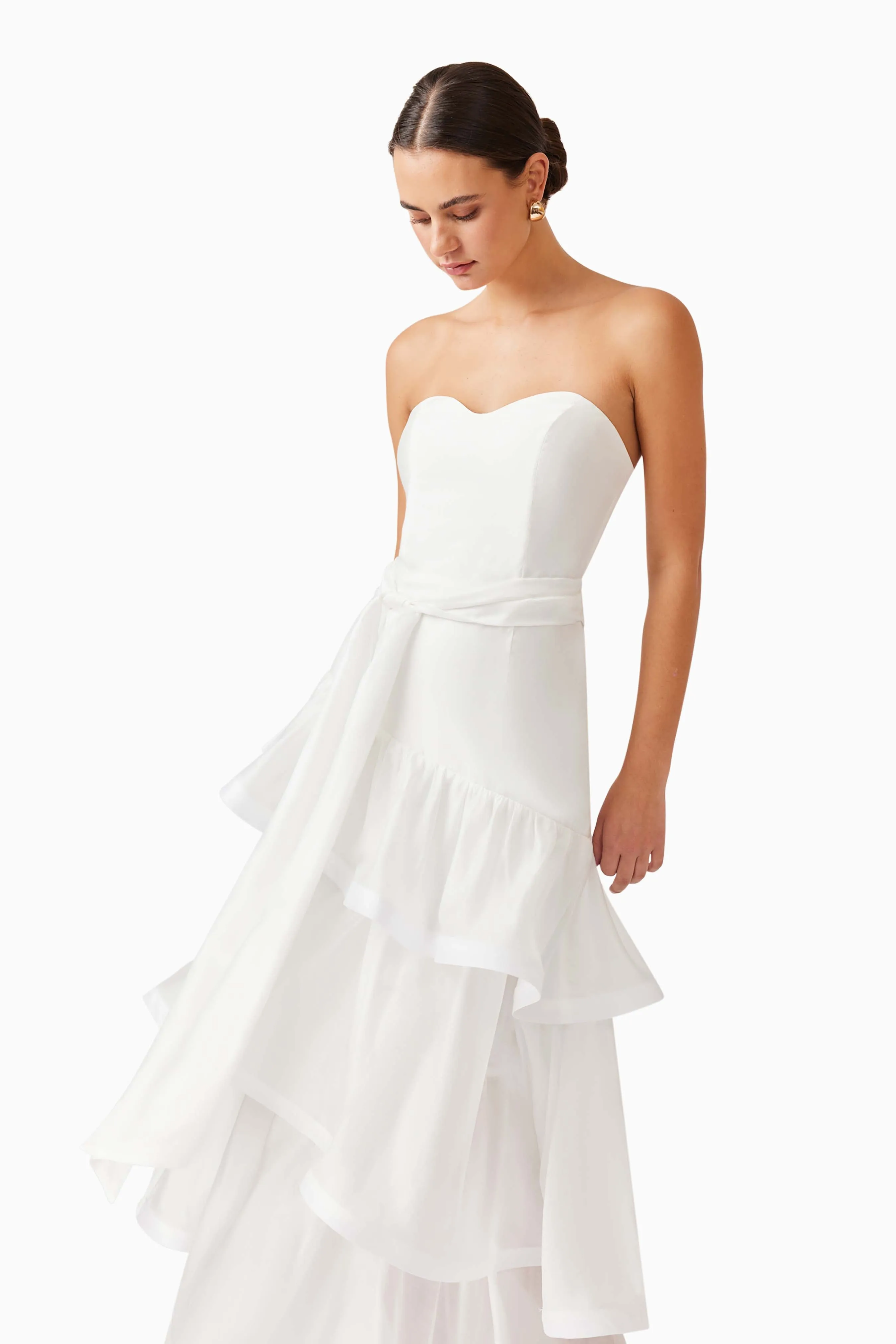 Kalani Strapless Maxi Dress in White sold by Elliatt product image thumbnail 2