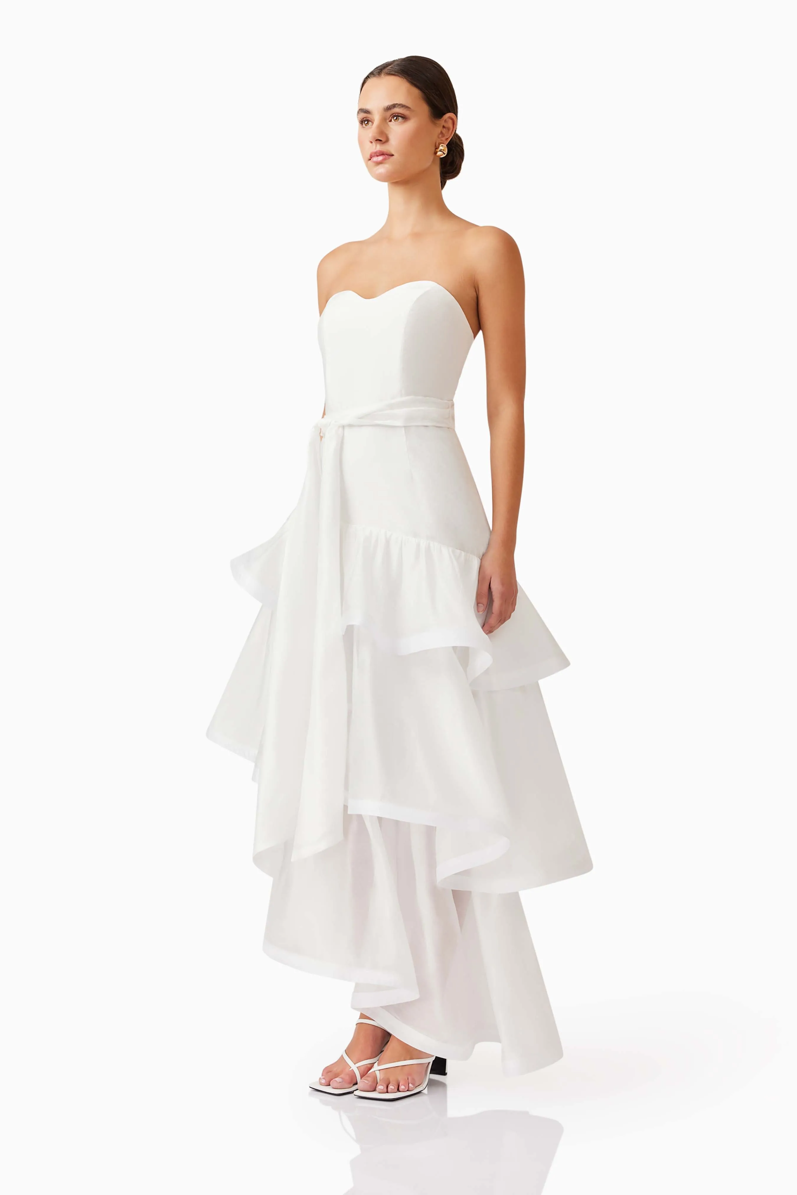 Kalani Strapless Maxi Dress in White sold by Elliatt product image thumbnail 3