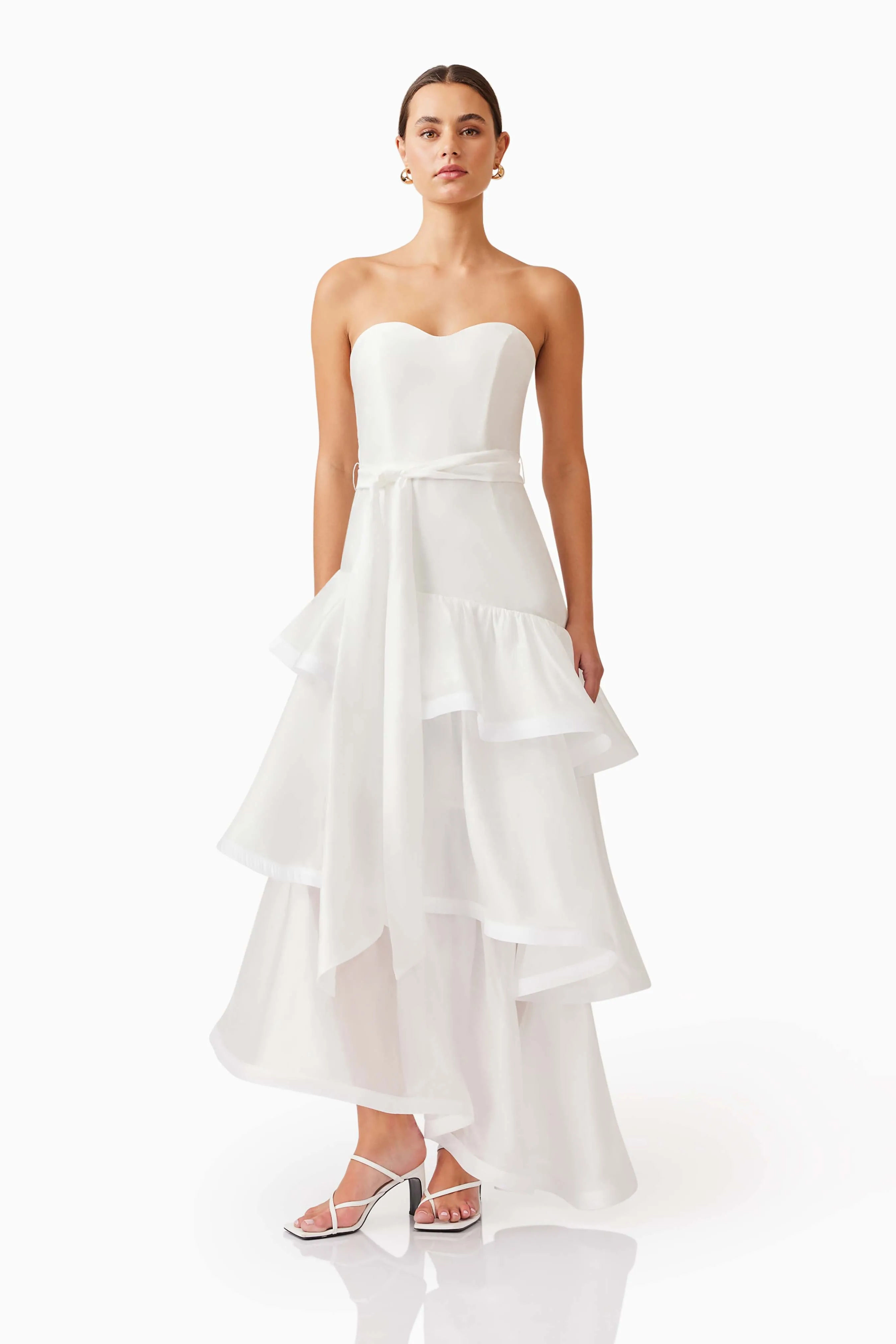 Kalani Strapless Maxi Dress in White sold by Elliatt product image thumbnail 4