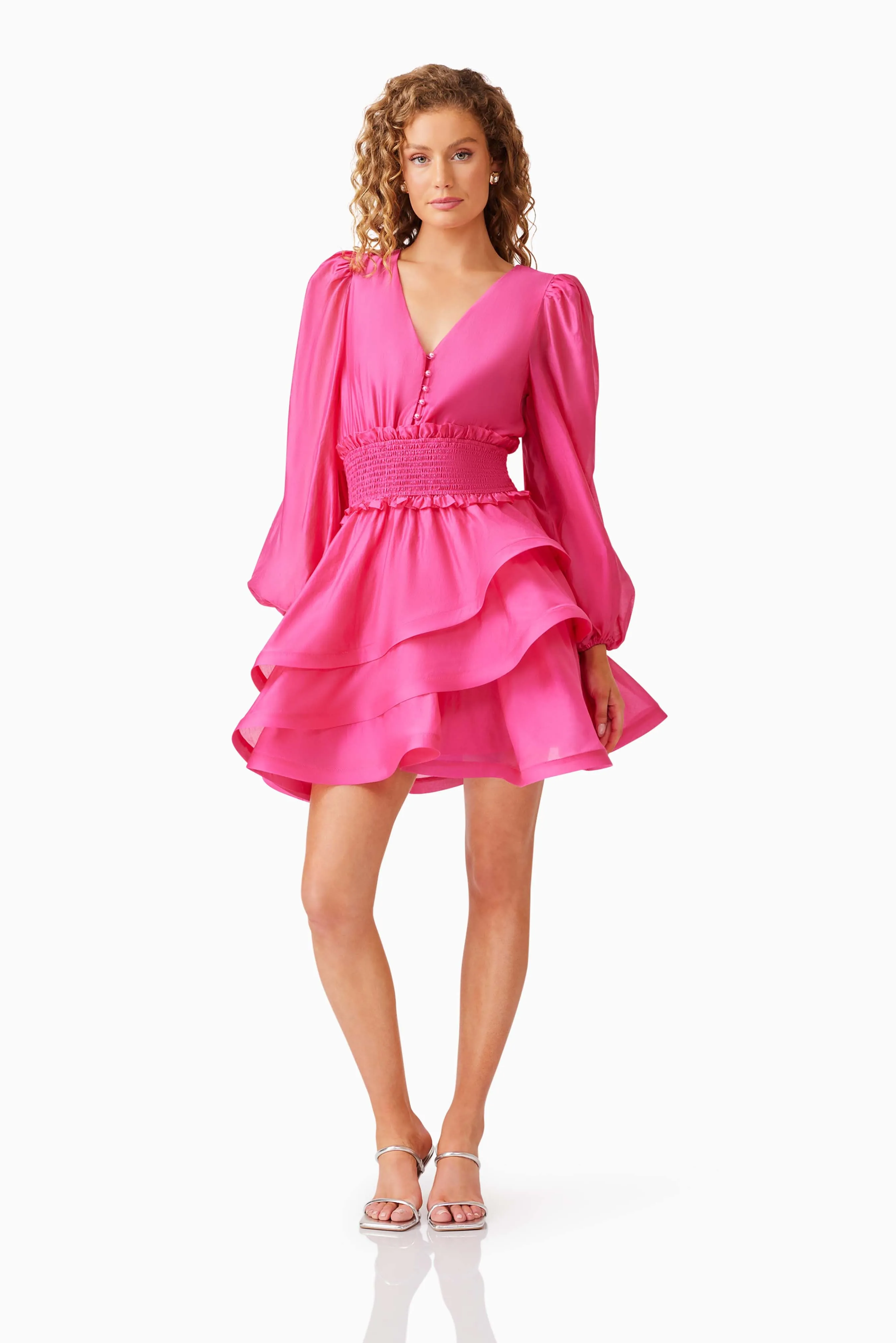Kalani Long Sleeve Mini Dress Pink sold by Elliatt product image thumbnail 4