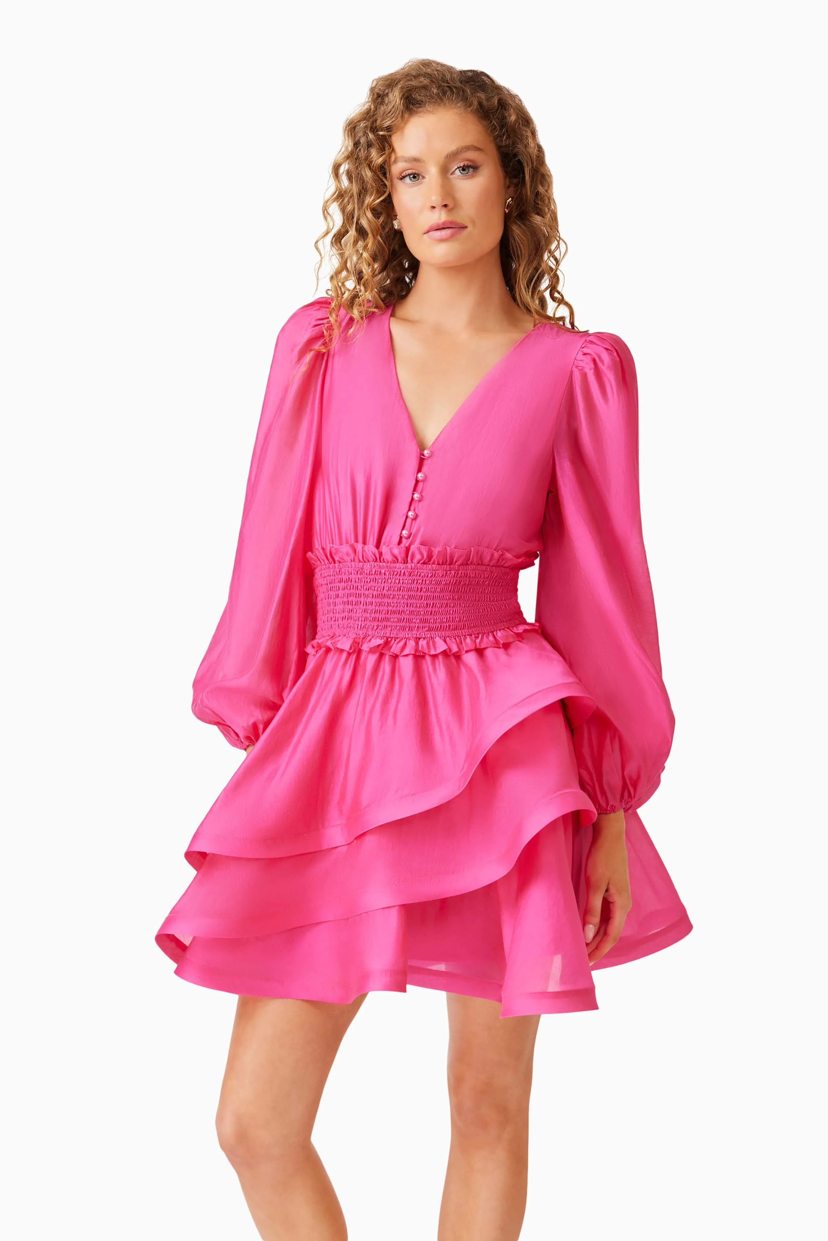 Kalani Long Sleeve Mini Dress Pink sold by Elliatt product image thumbnail 2