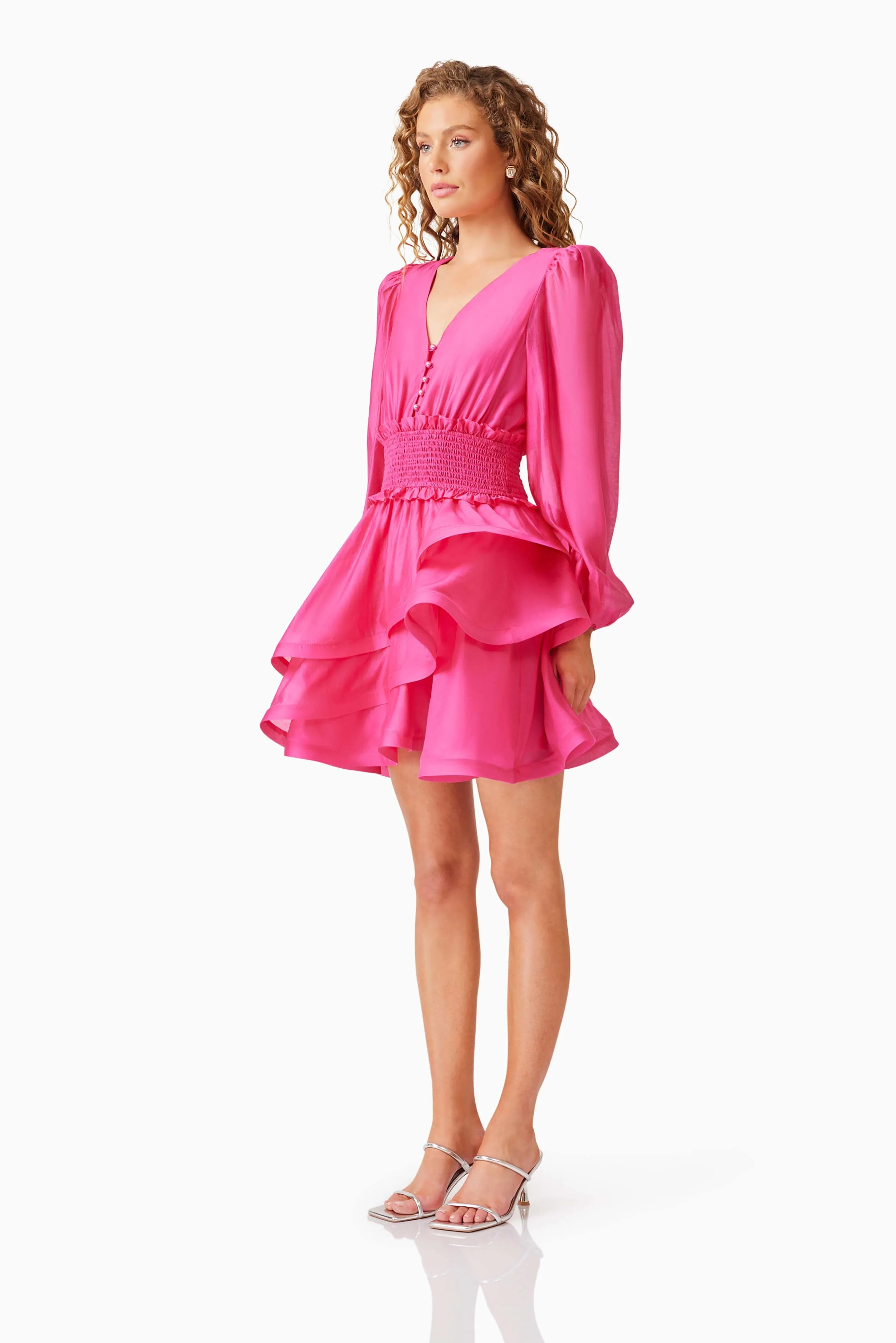 Kalani Long Sleeve Mini Dress Pink sold by Elliatt product image thumbnail 3