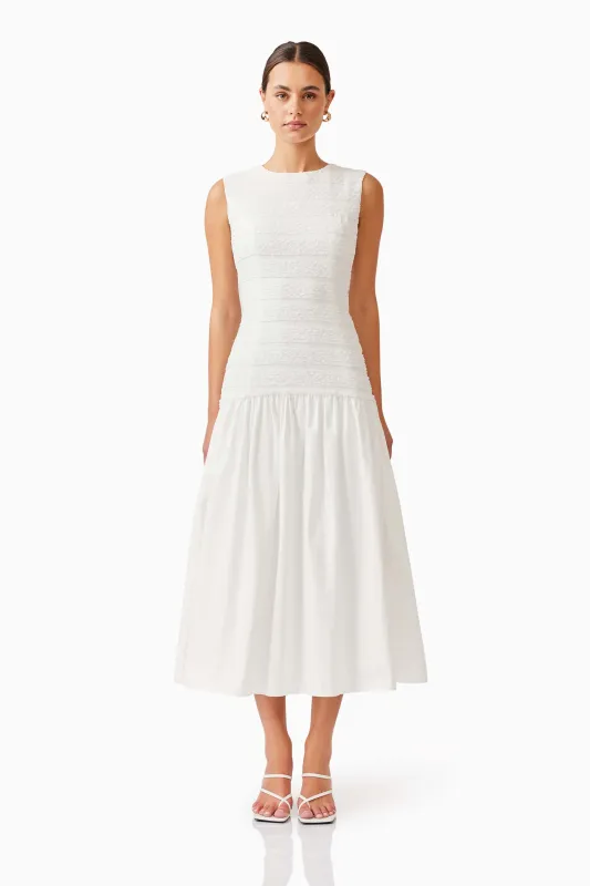 Fifi Midi Dress in White sold by Elliatt