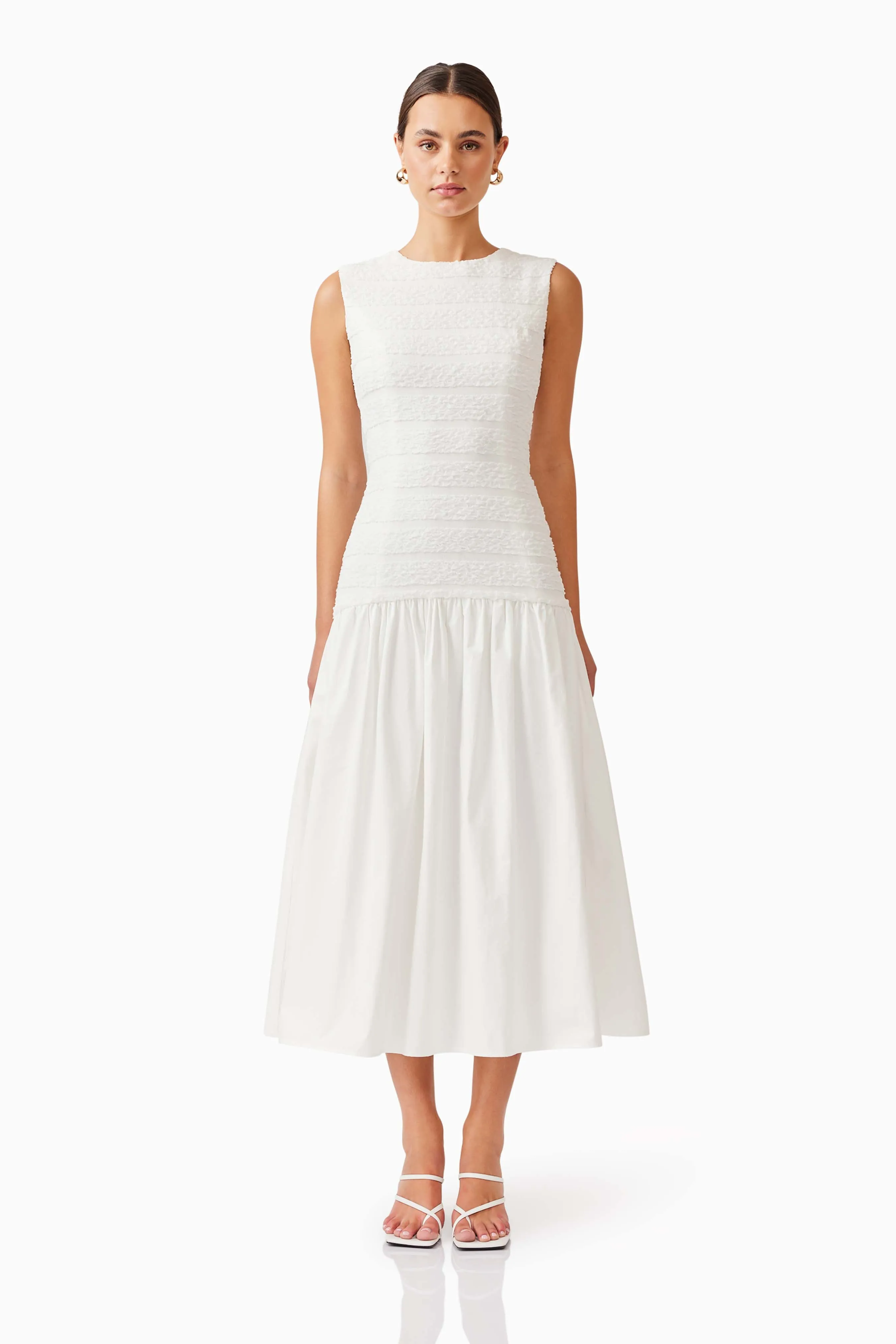 Fifi Midi Dress in White sold by Elliatt