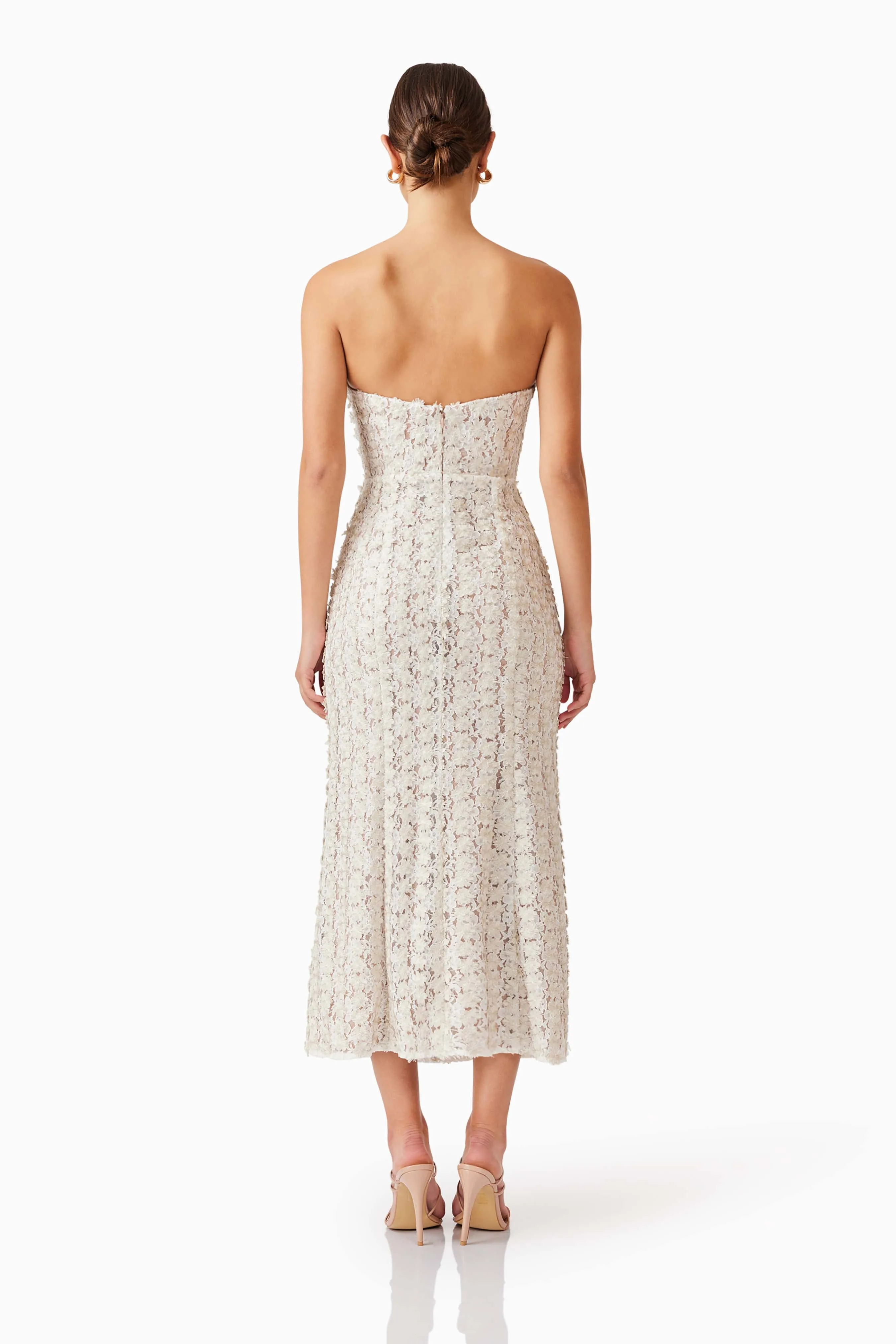 Cali Strapless Midi Dress in White sold by Elliatt product image thumbnail 4