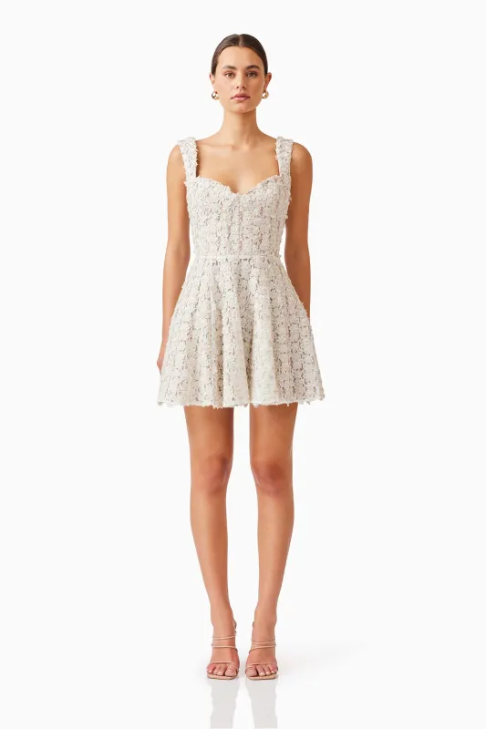Cali Corset Mini Dress in White sold by Elliatt