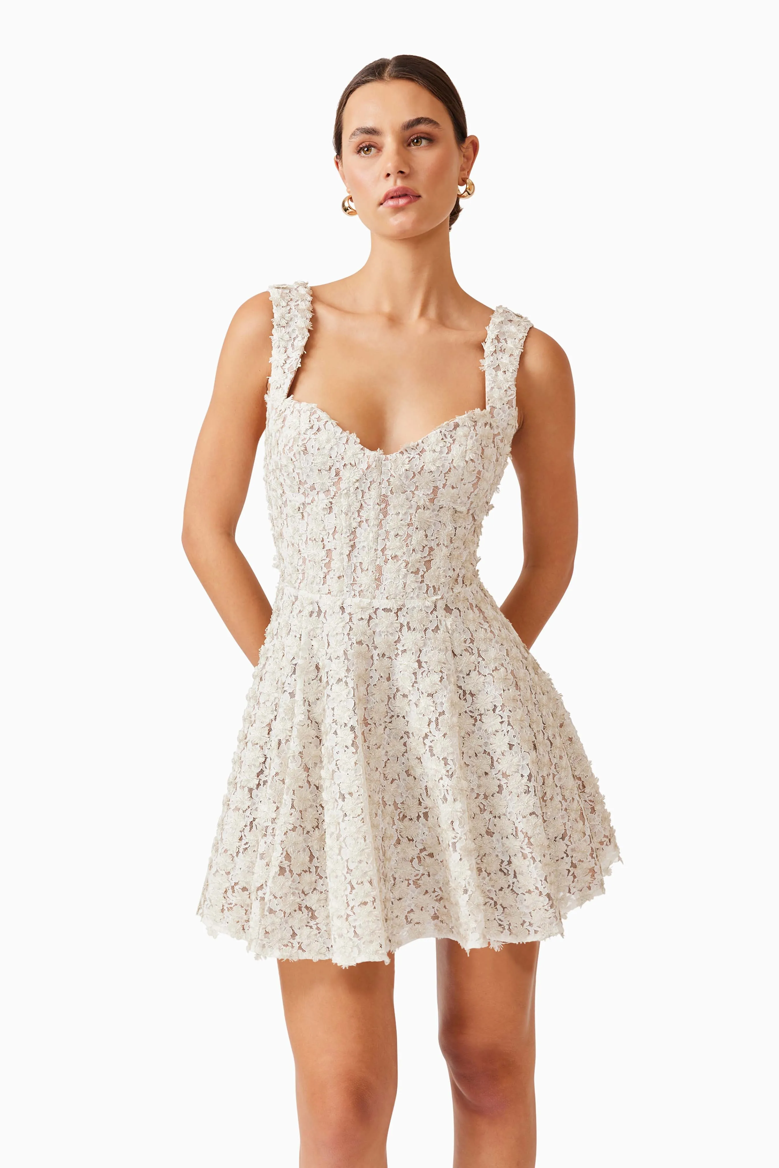 Cali Corset Mini Dress in White sold by Elliatt product image thumbnail 5