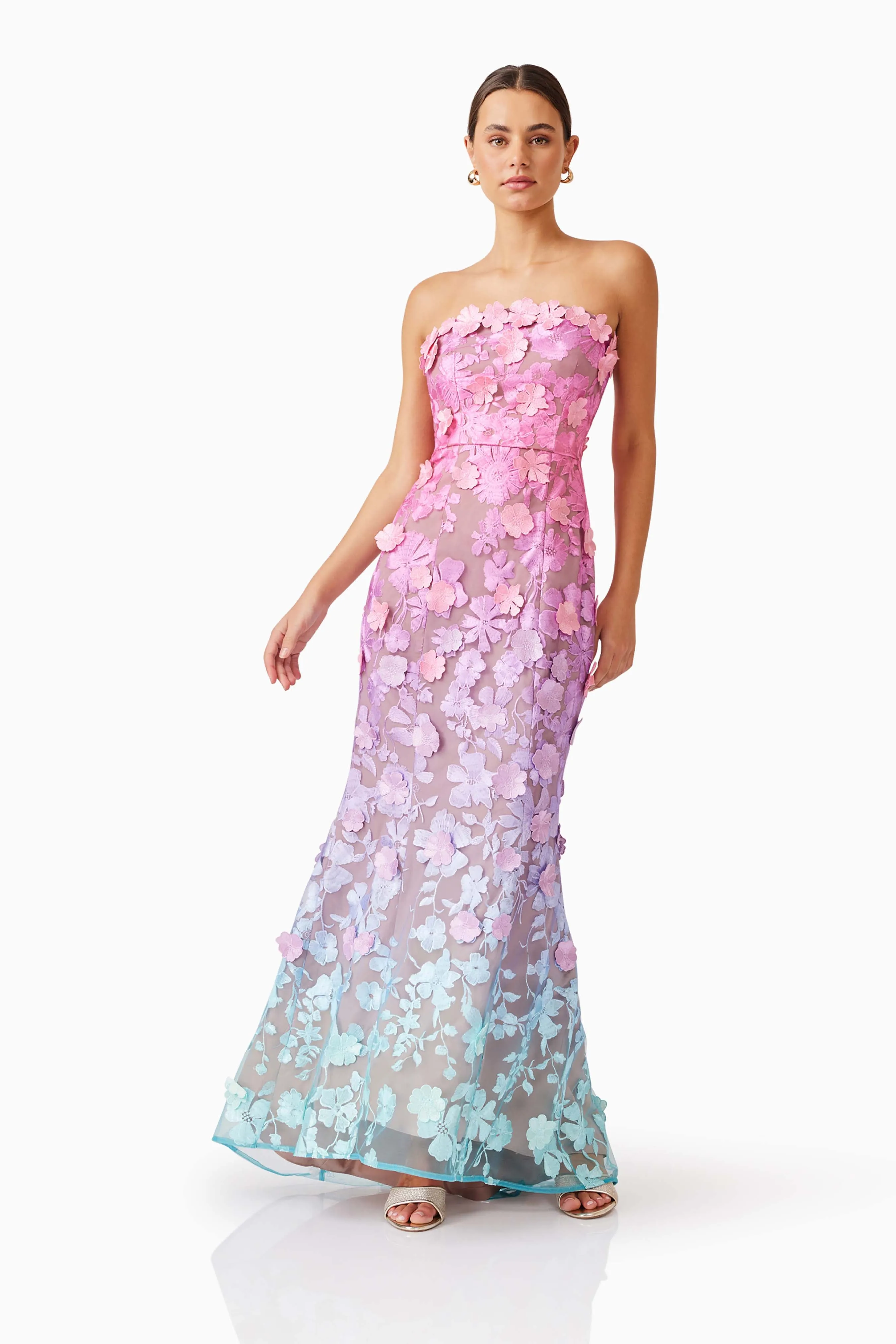 Elle Gown in Pink & Blue Ombre sold by Elliatt product image thumbnail 3