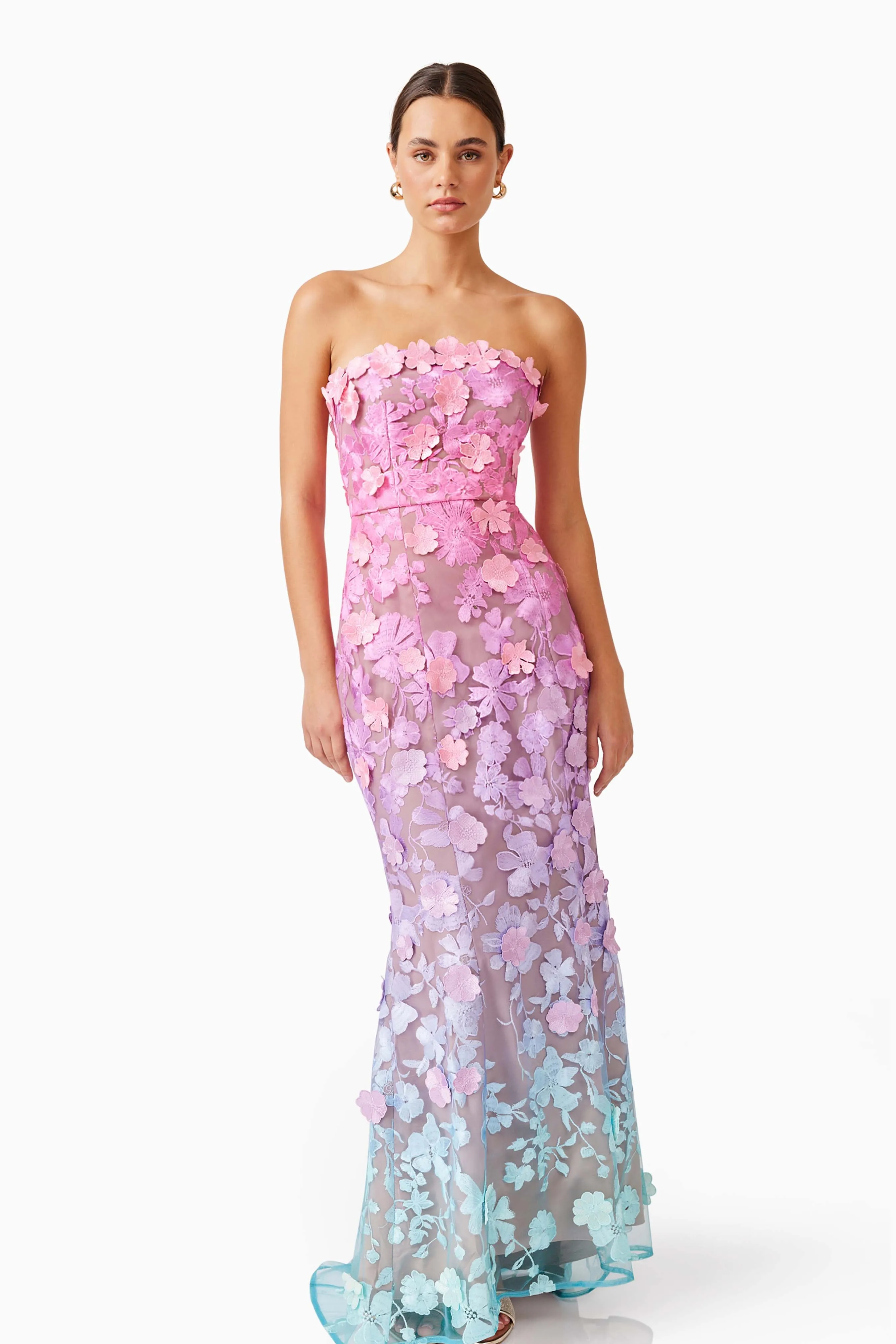 Elle Gown in Pink & Blue Ombre sold by Elliatt product image thumbnail 5