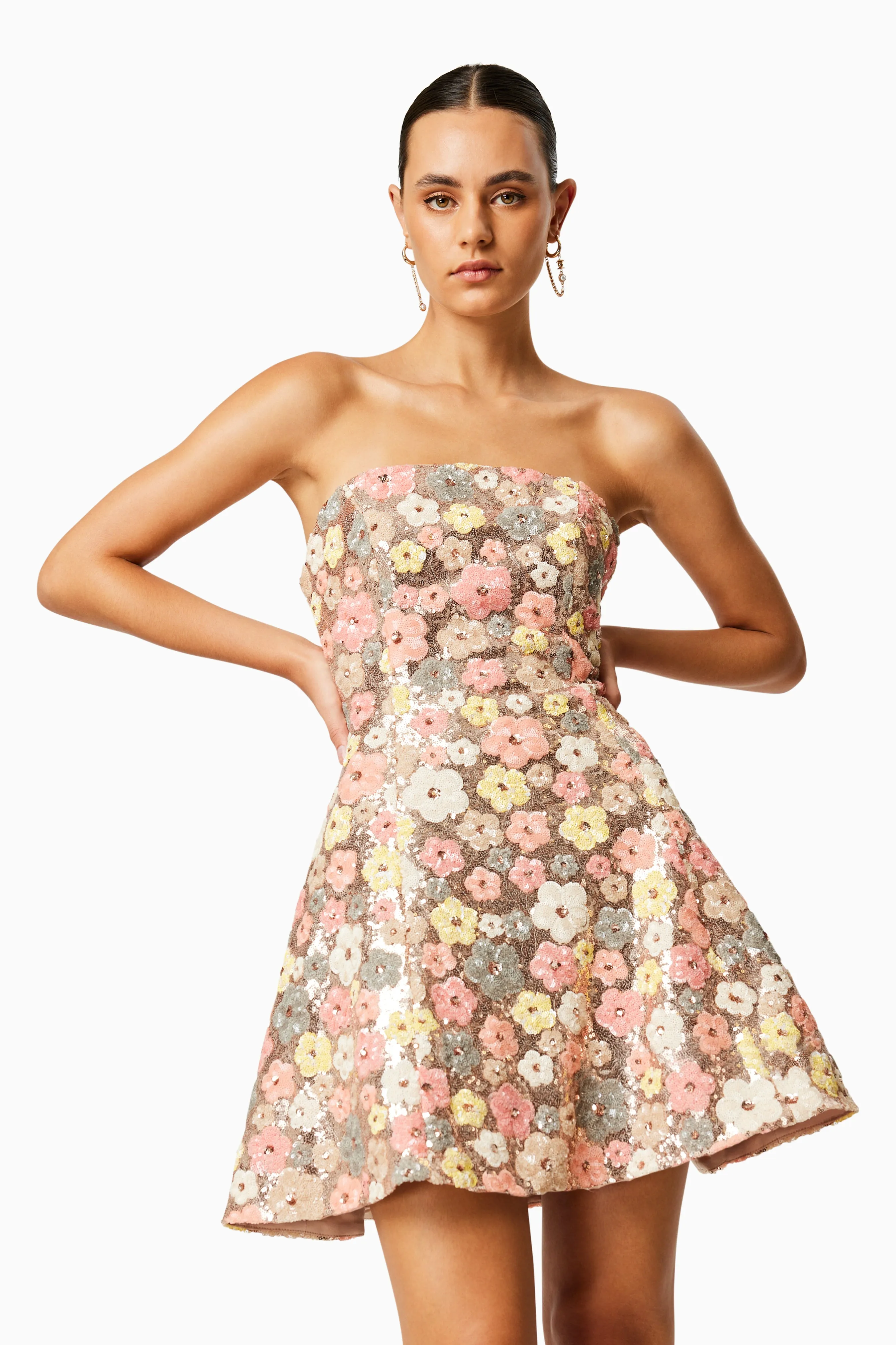 Forsythia Strapless Mini Dress In Multi sold by Elliatt product image thumbnail 2