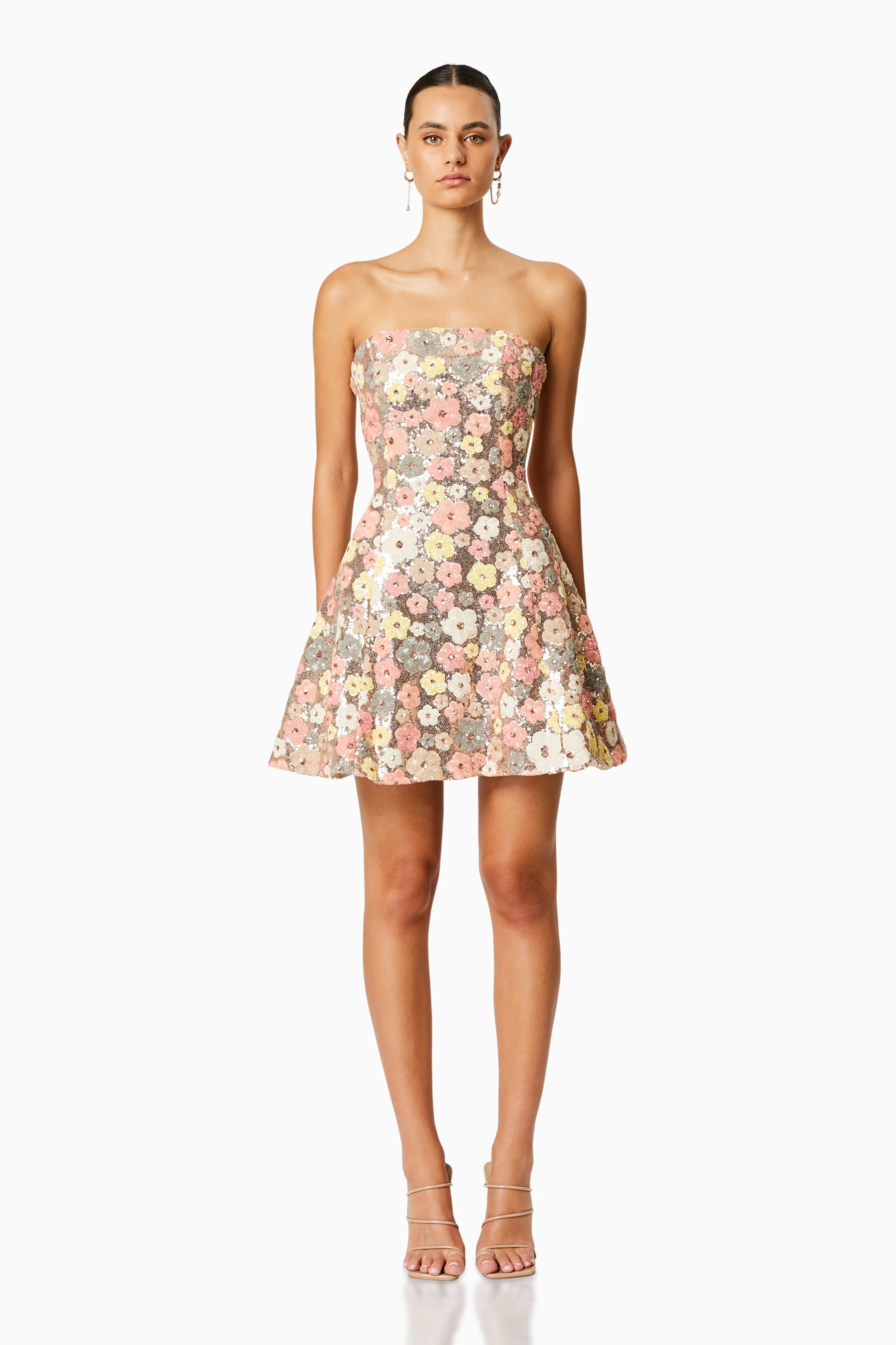 Forsythia Strapless Mini Dress In Multi sold by Elliatt