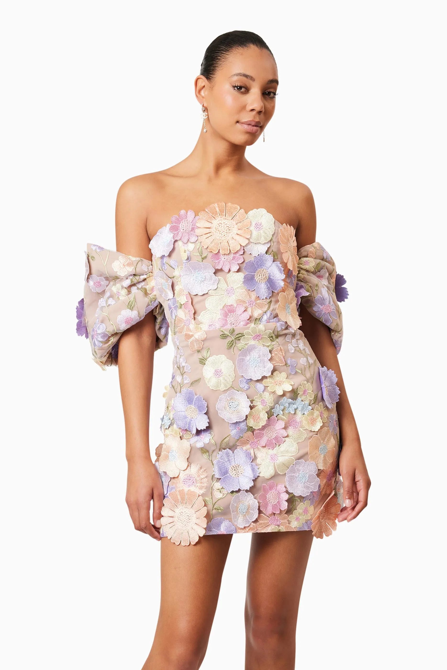 Perry Embellished Mini Dress in Purple sold by Elliatt product image thumbnail 2