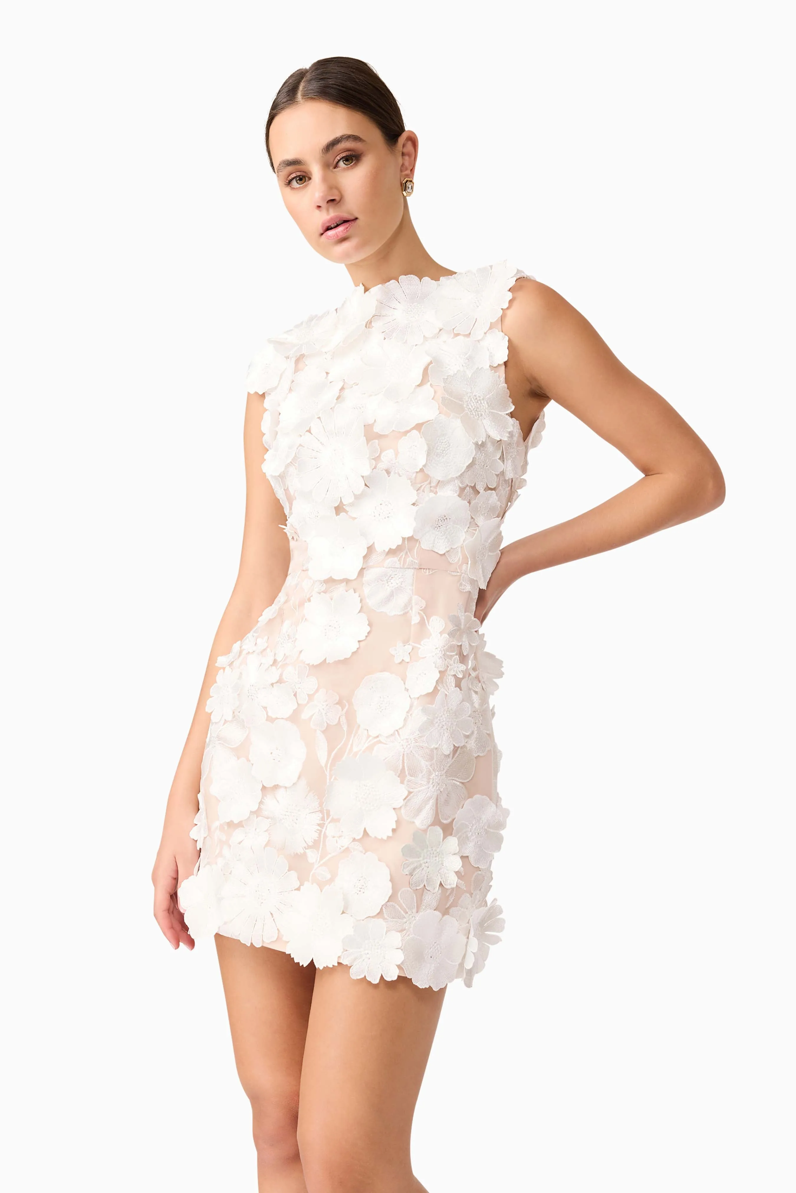 Yvette 3D Dress In White sold by Elliatt product image thumbnail 2