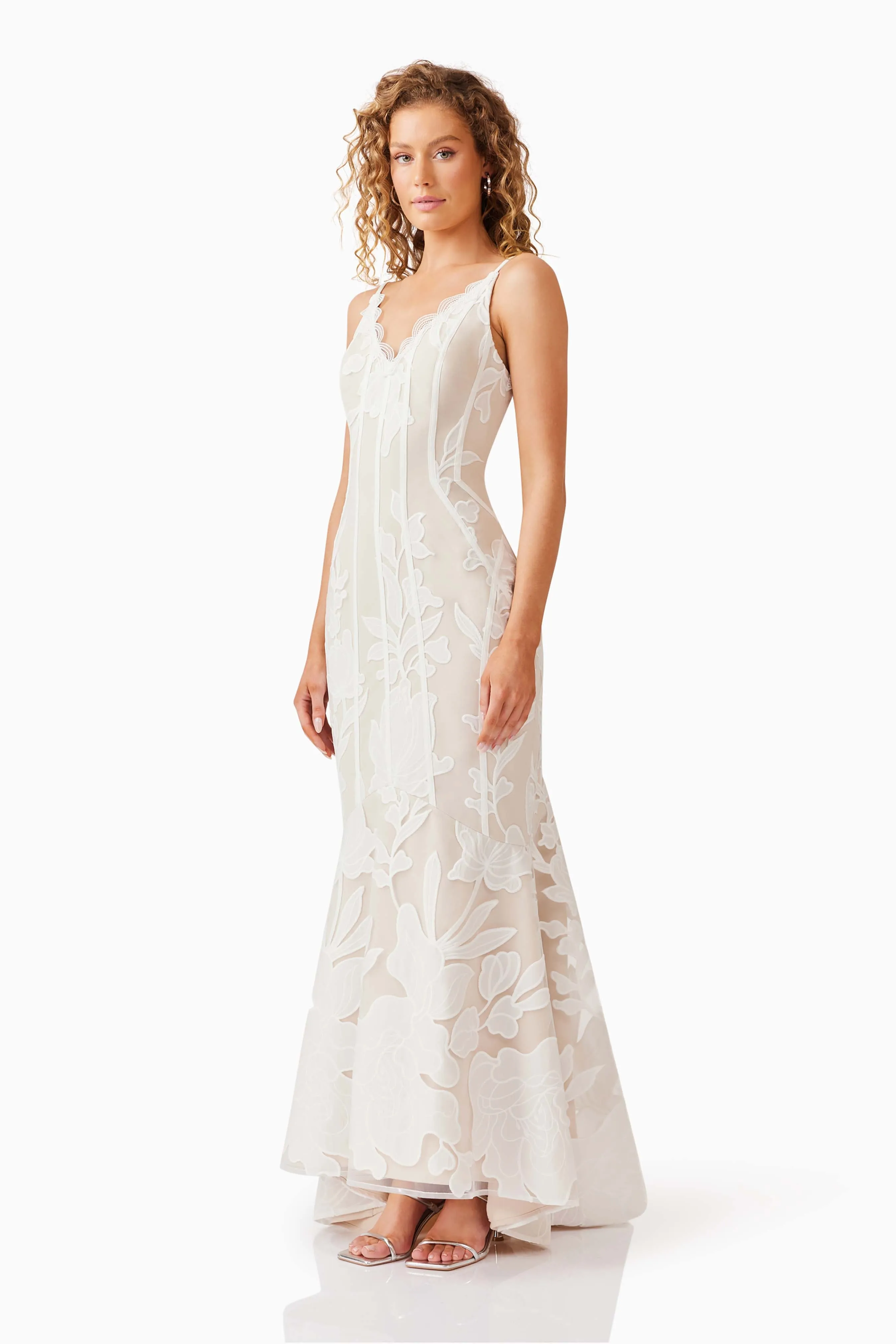 Florian Lace Gown in White sold by Elliatt product image thumbnail 2