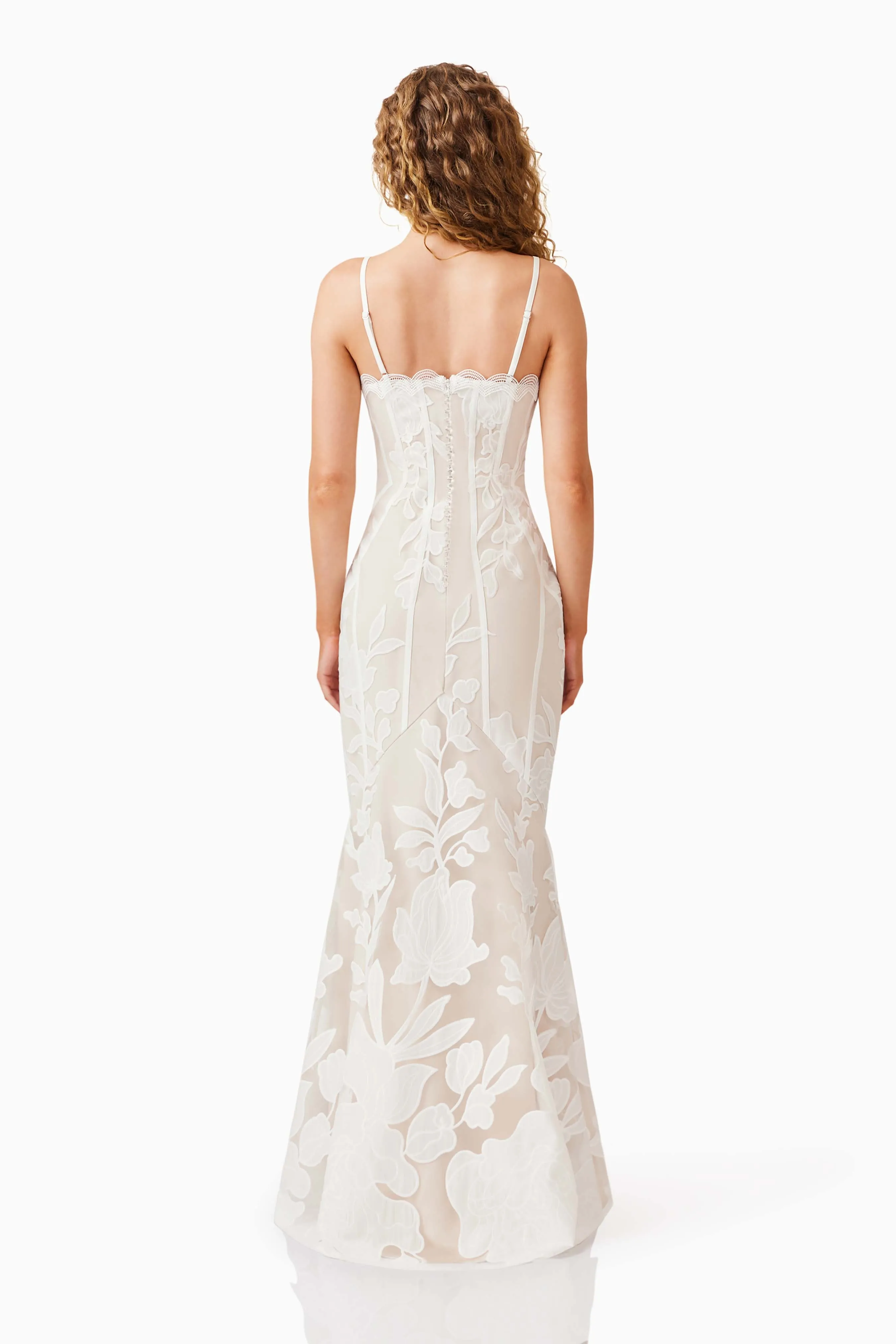 Florian Lace Gown in White sold by Elliatt product image thumbnail 4
