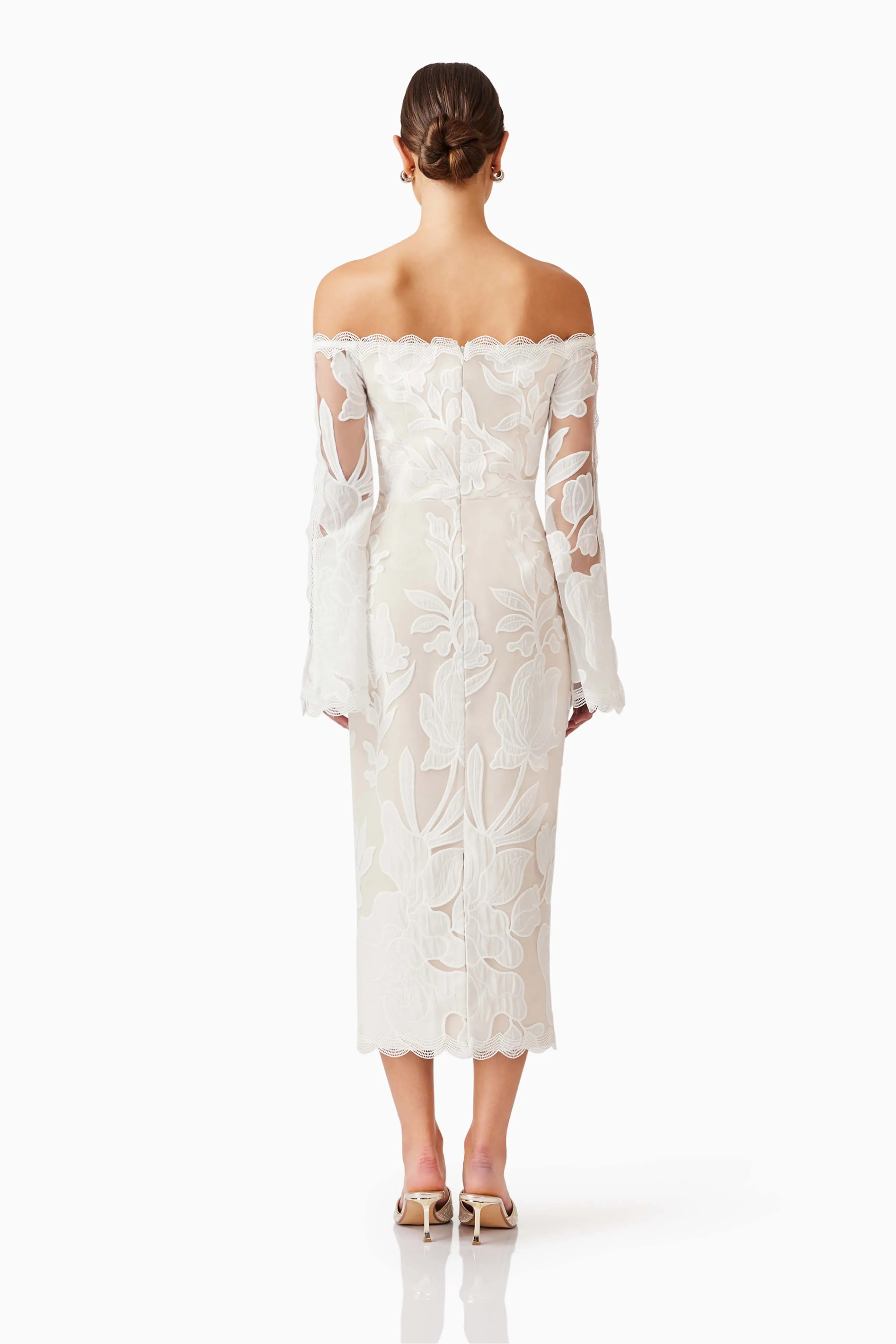 Florian Lace Midi Dress in White sold by Elliatt product image thumbnail 4