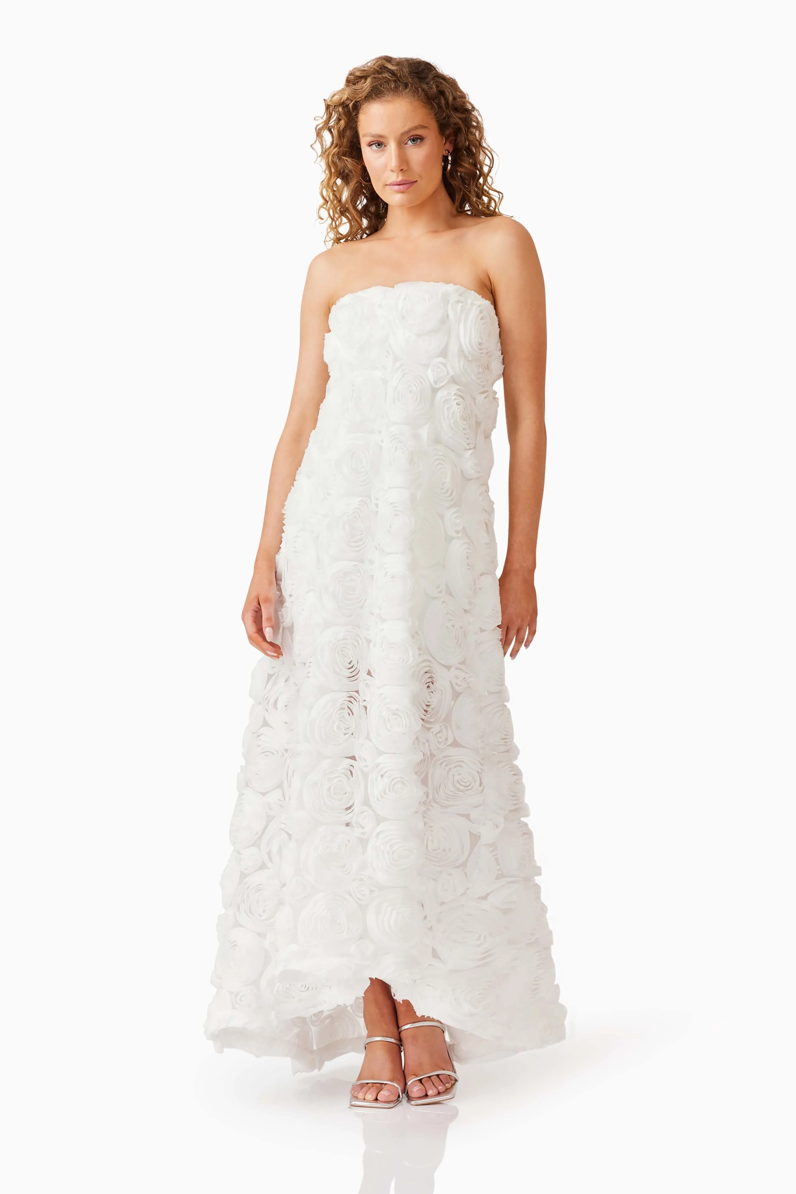 Selena Strapless Maxi Dress in White sold by Elliatt product image thumbnail 3