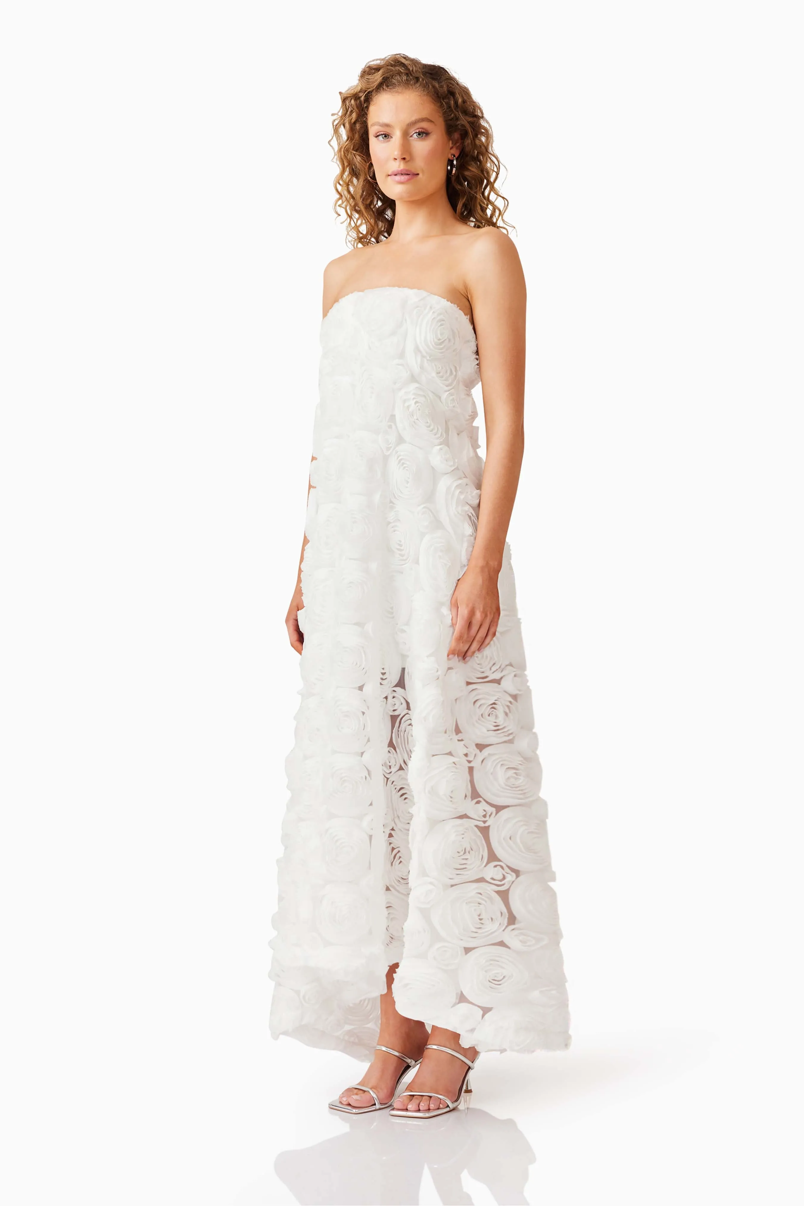 Selena Strapless Maxi Dress in White sold by Elliatt product image thumbnail 2