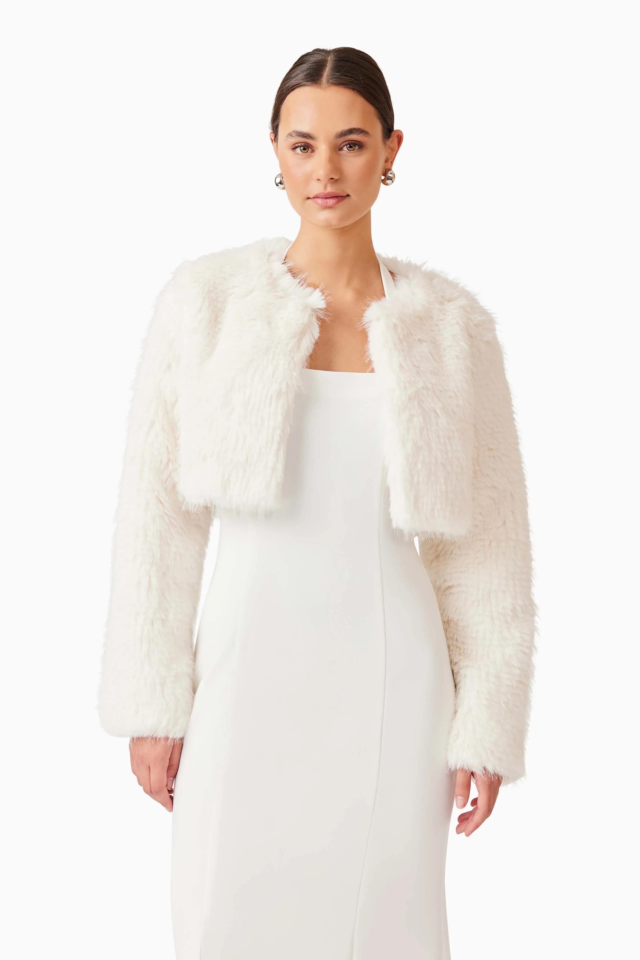 Desiree Cropped Jacket in White sold by Elliatt product image thumbnail 5