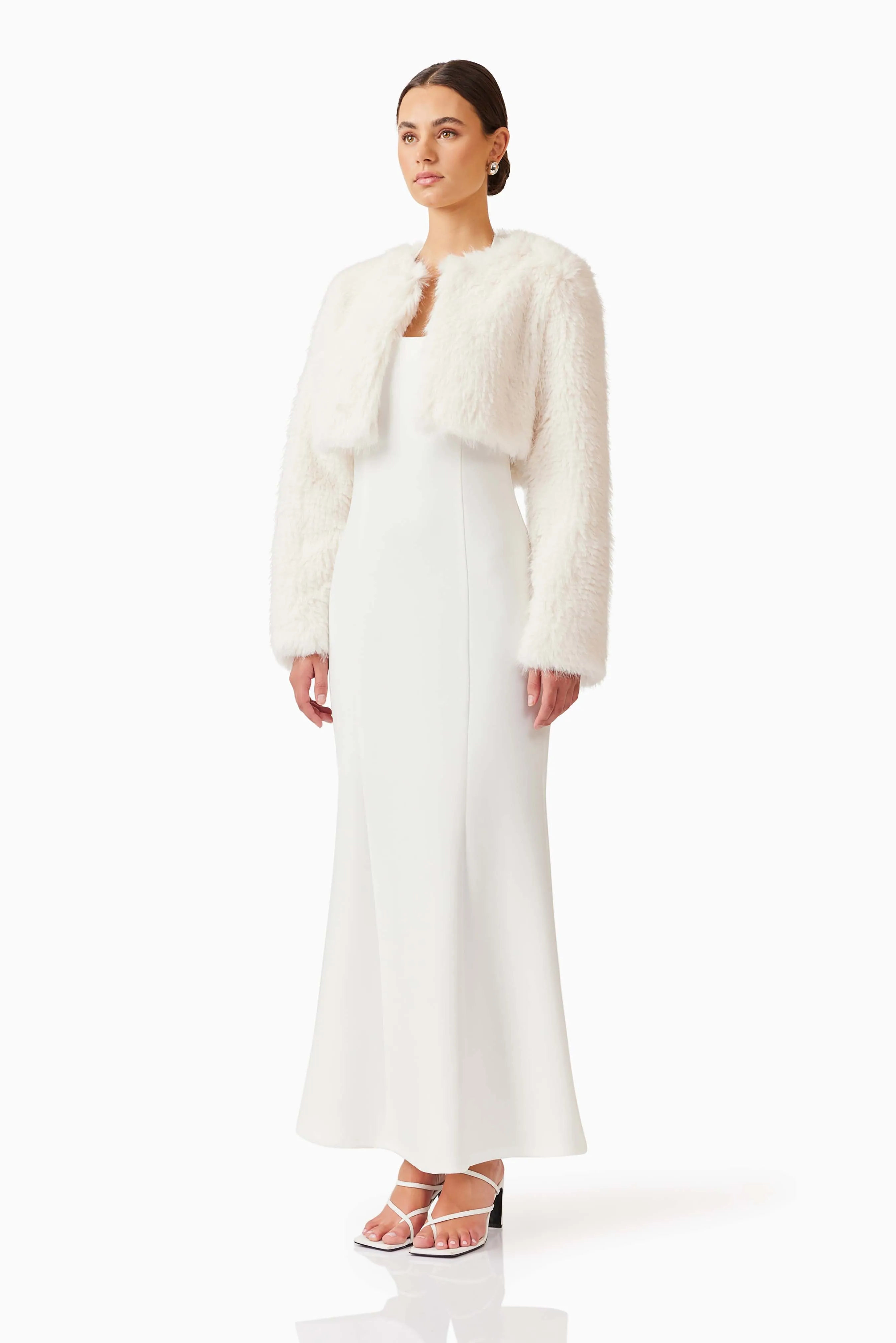 Desiree Cropped Jacket in White sold by Elliatt product image thumbnail 2