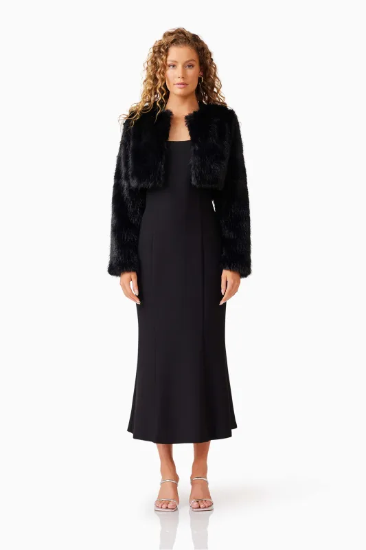 Desiree Cropped Jacket in Black sold by Elliatt