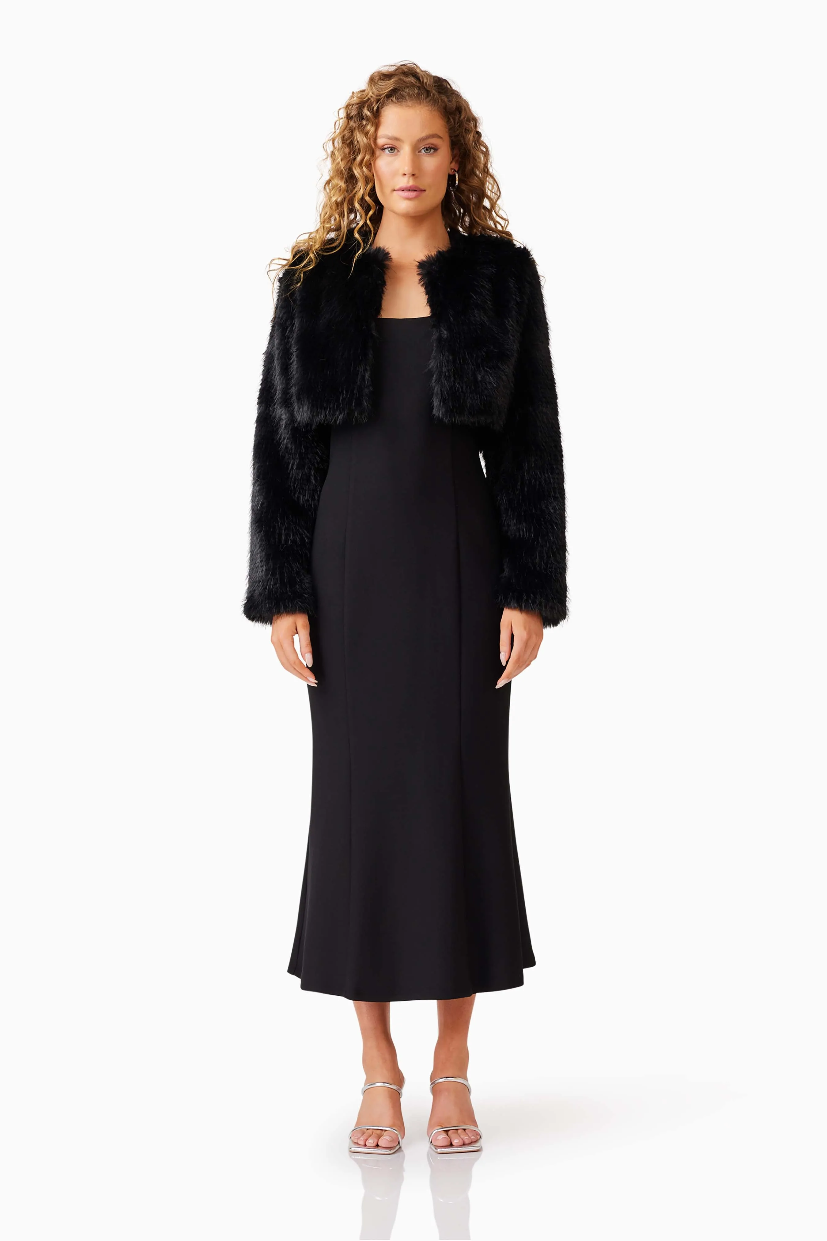 Desiree Cropped Jacket in Black sold by Elliatt