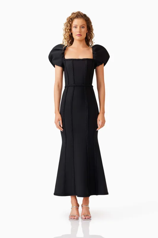 Katlyn Maxi Dress in Black sold by Elliatt