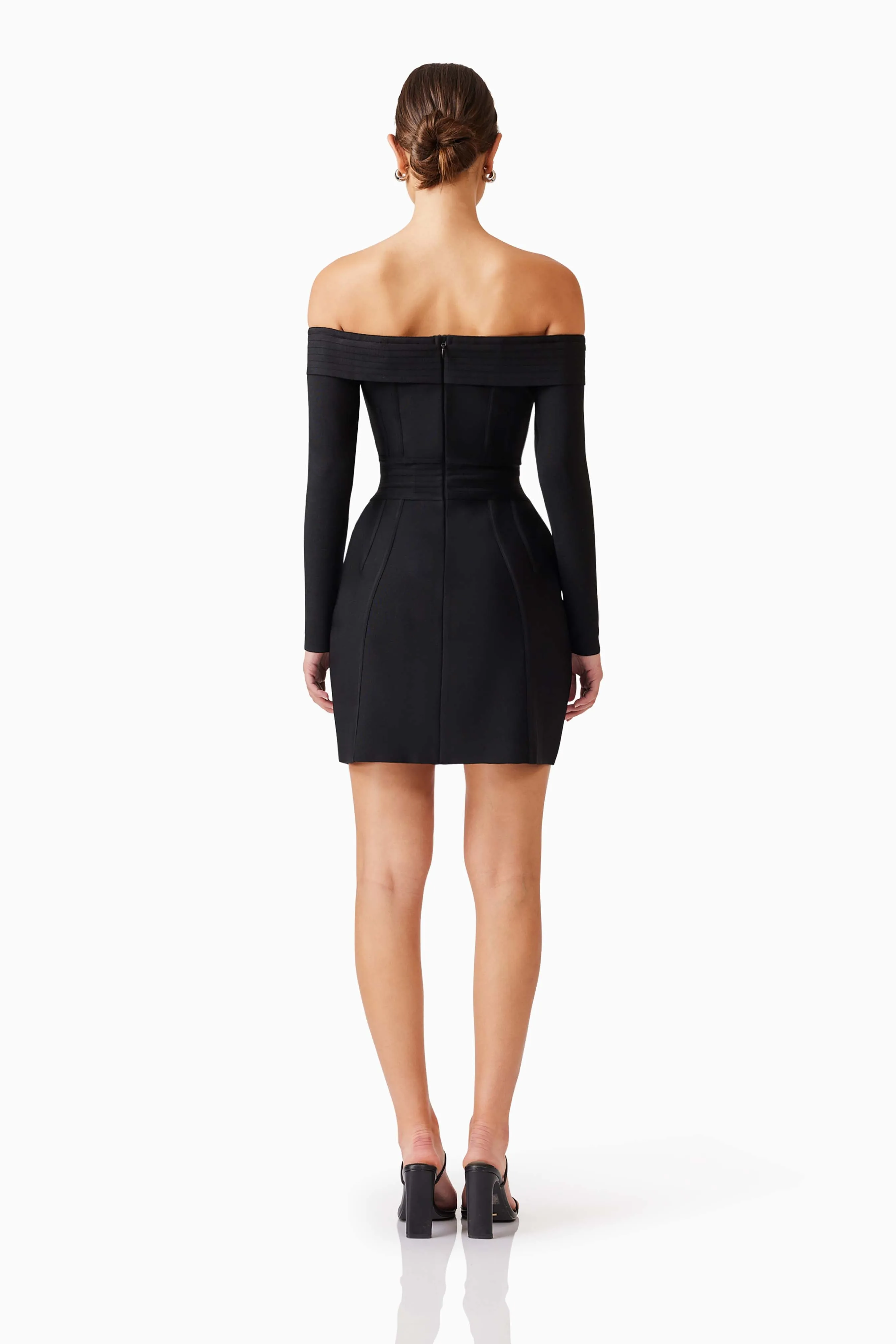 Katlyn Off The Shoulder Mini Dress in Black sold by Elliatt product image thumbnail 5