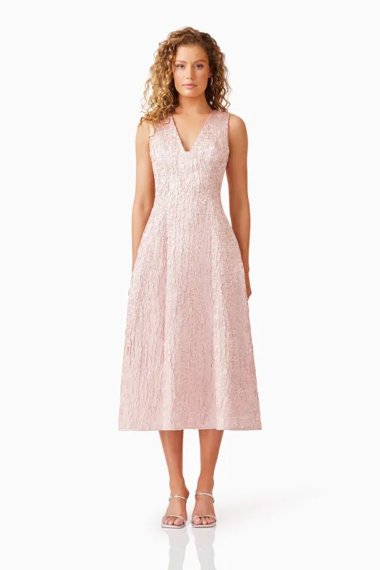 Joesphine Midi Dress in Pink sold by Elliatt