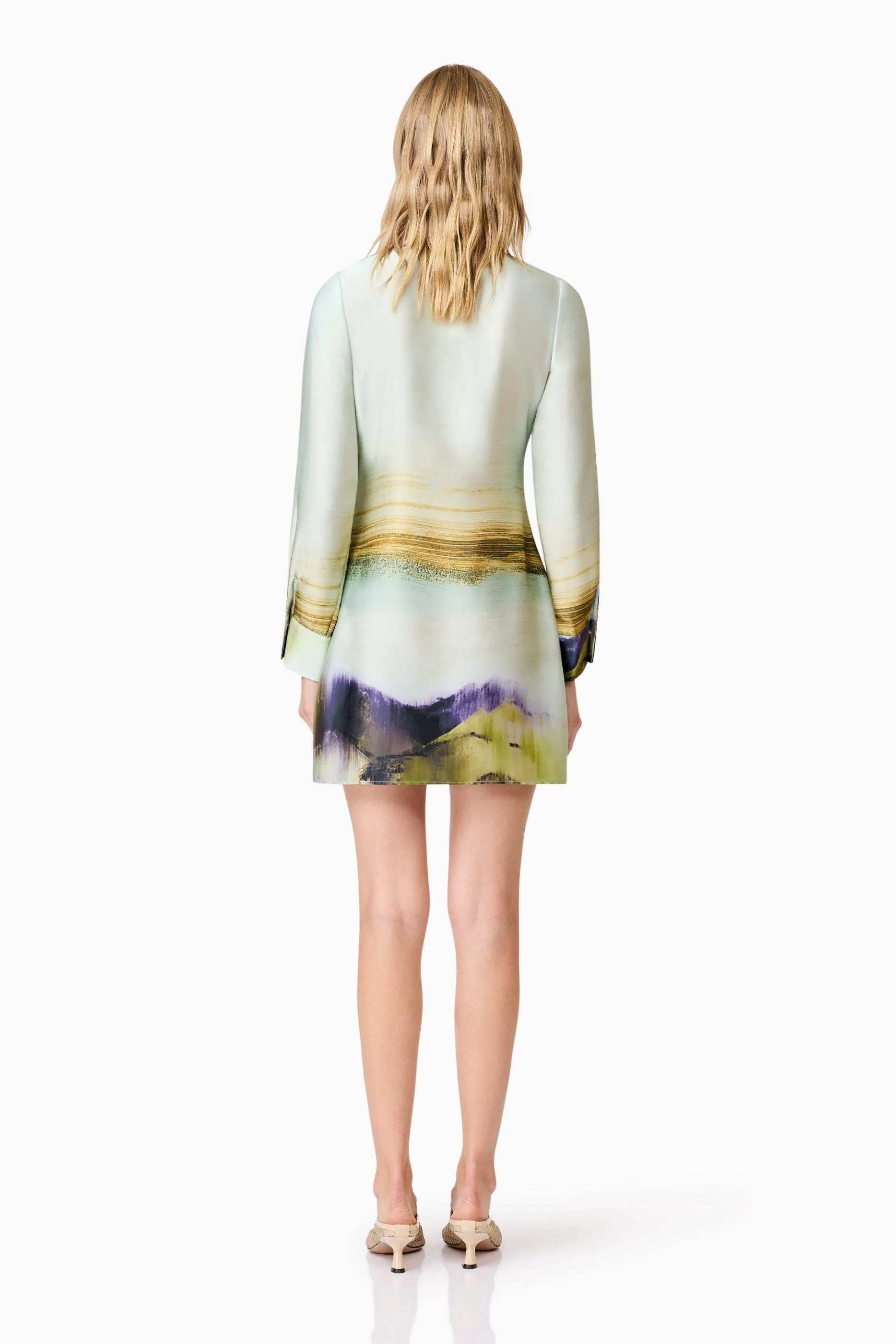 CURAAE Willow Satin Mini Dress In Blue sold by Elliatt product image thumbnail 3