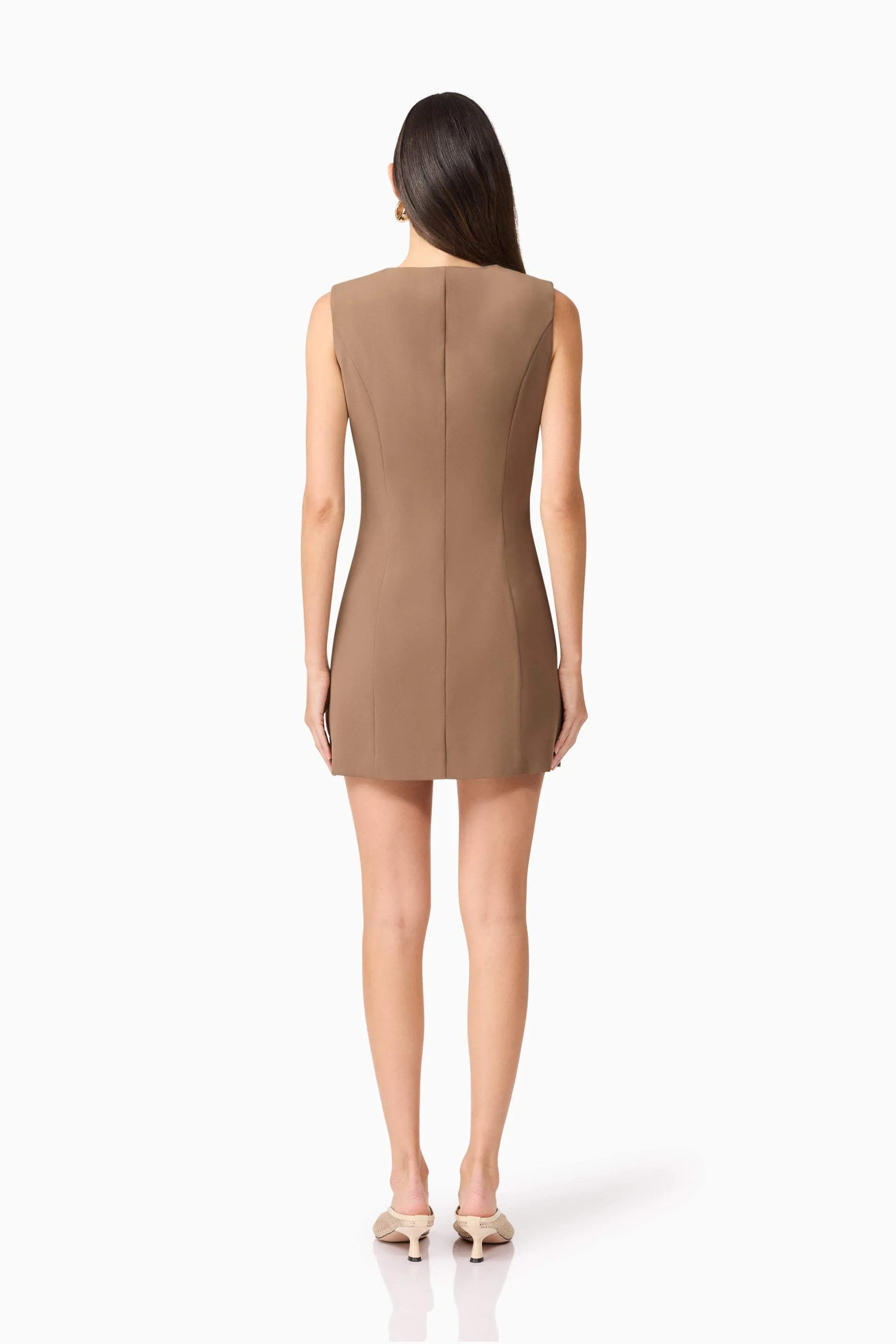 CURAAE Sandy Suit Mini Dress In Brown sold by Elliatt product image thumbnail 4