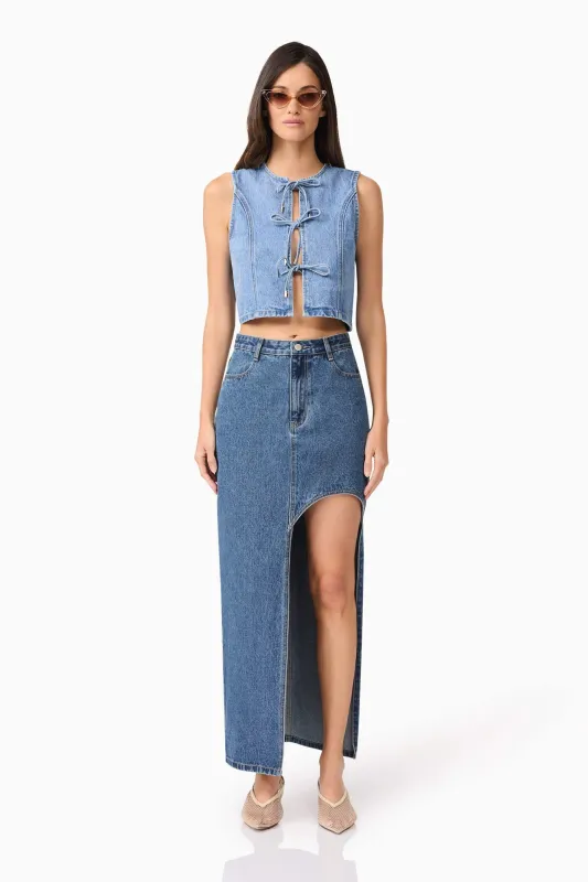 CURAAE Adalynn Denim Vest sold by Elliatt