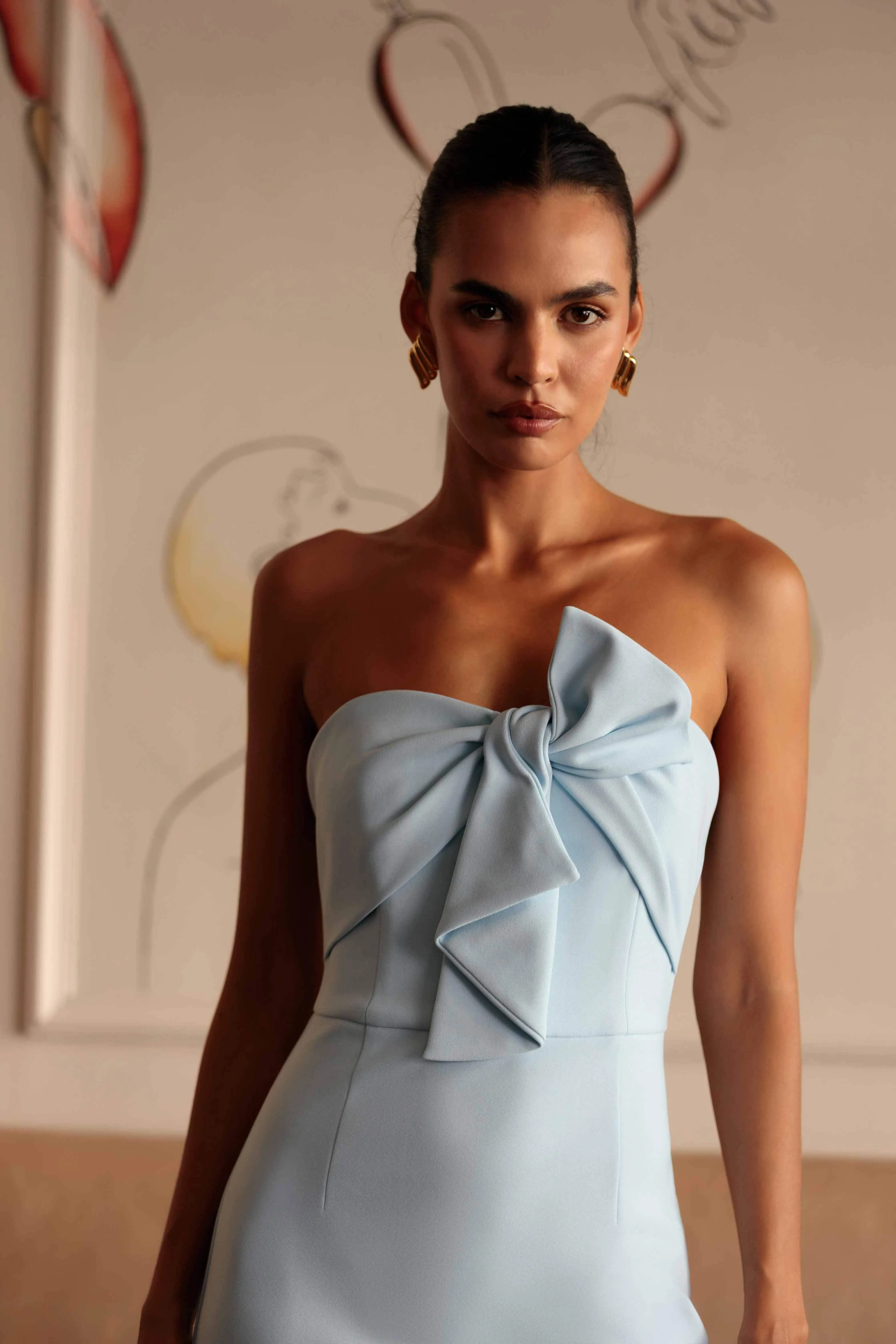 Ami Strapless Midi Dress in Blue sold by Elliatt product image thumbnail 2