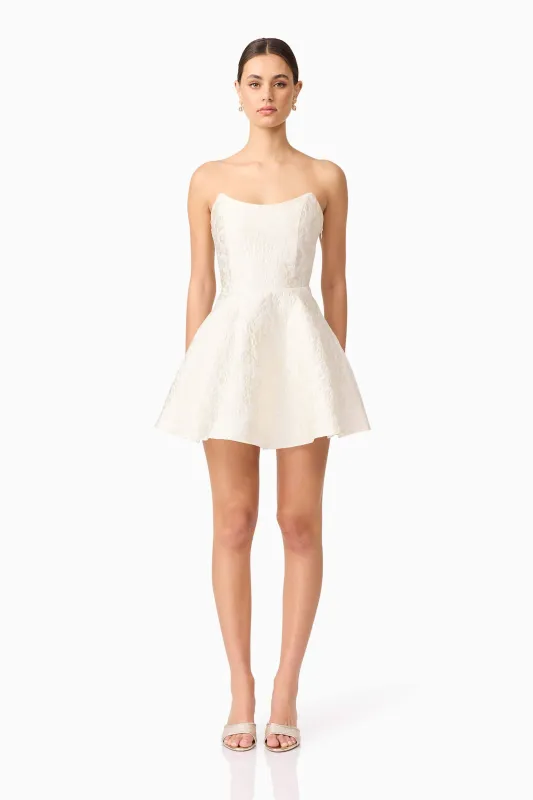 Galadirel Strapless Mini Dress in White sold by Elliatt
